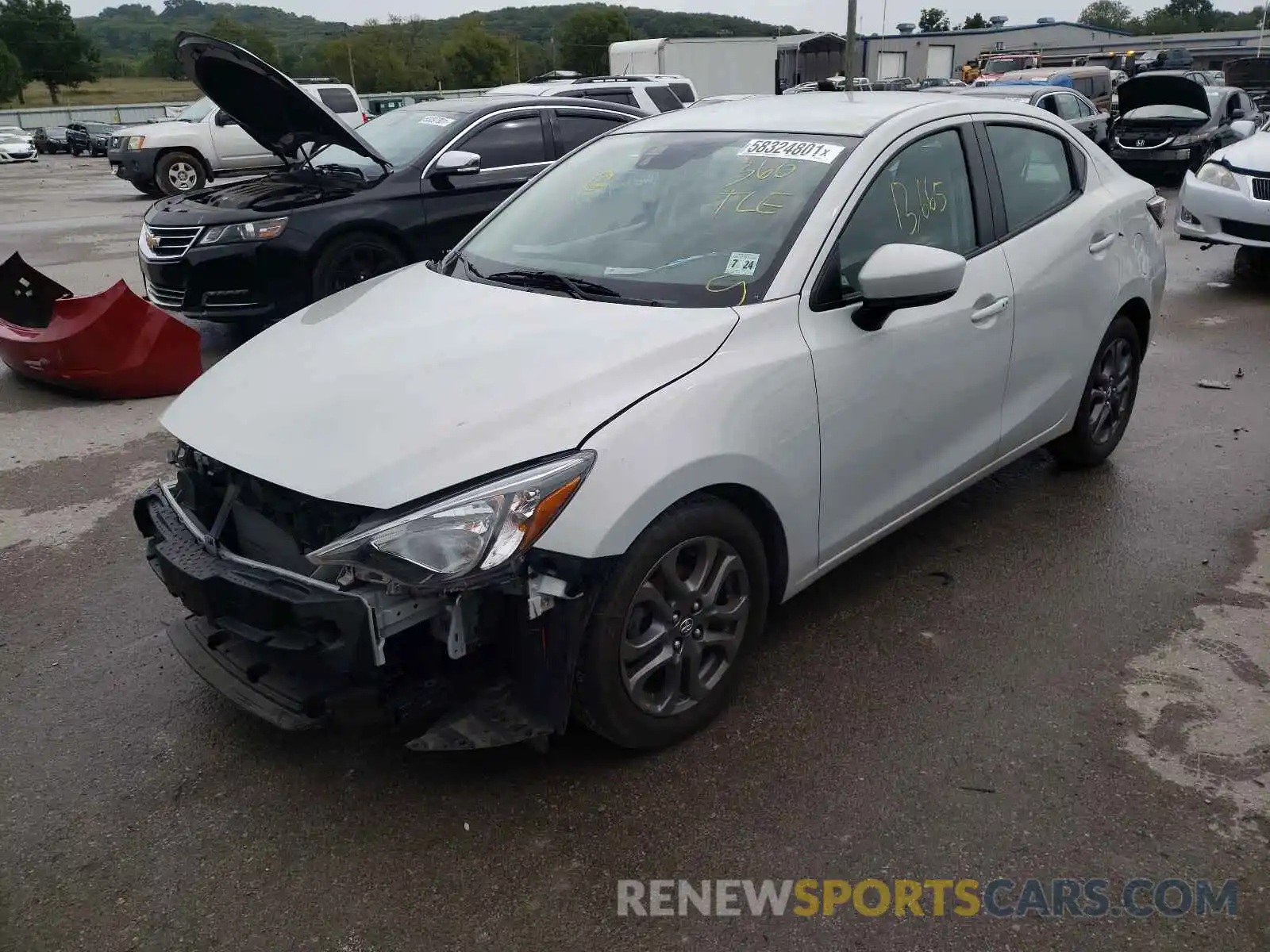 2 Photograph of a damaged car 3MYDLBYVXKY524237 TOYOTA YARIS 2019