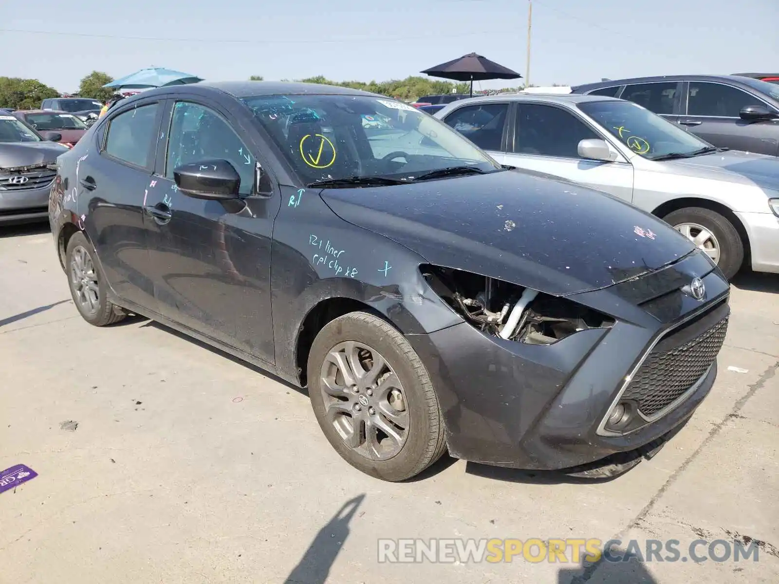 1 Photograph of a damaged car 3MYDLBYVXKY524951 TOYOTA YARIS 2019