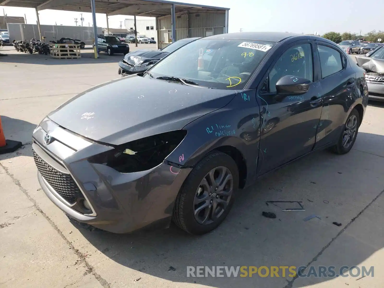 2 Photograph of a damaged car 3MYDLBYVXKY524951 TOYOTA YARIS 2019