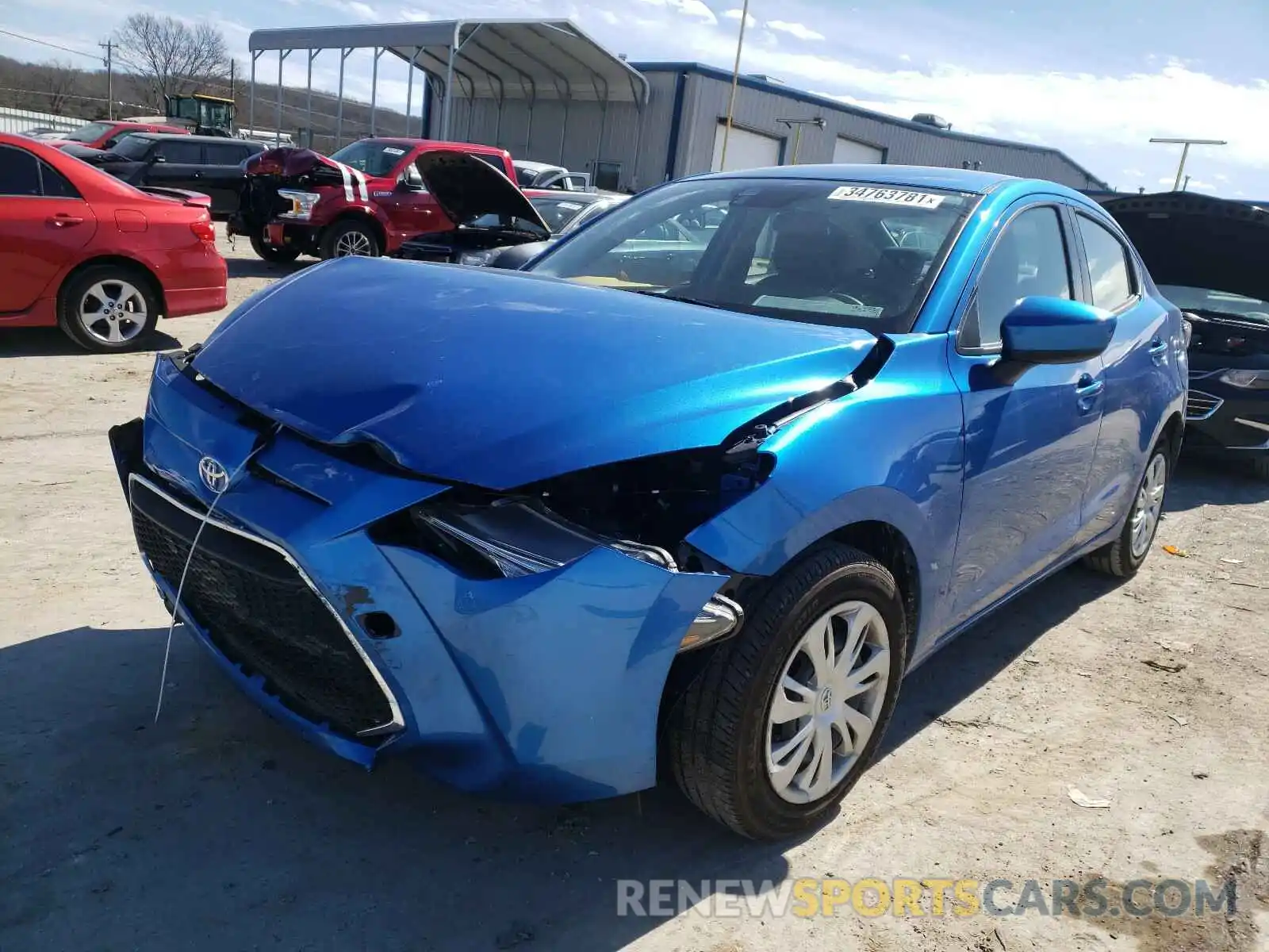 2 Photograph of a damaged car 3MYDLBYVXKY524979 TOYOTA YARIS 2019