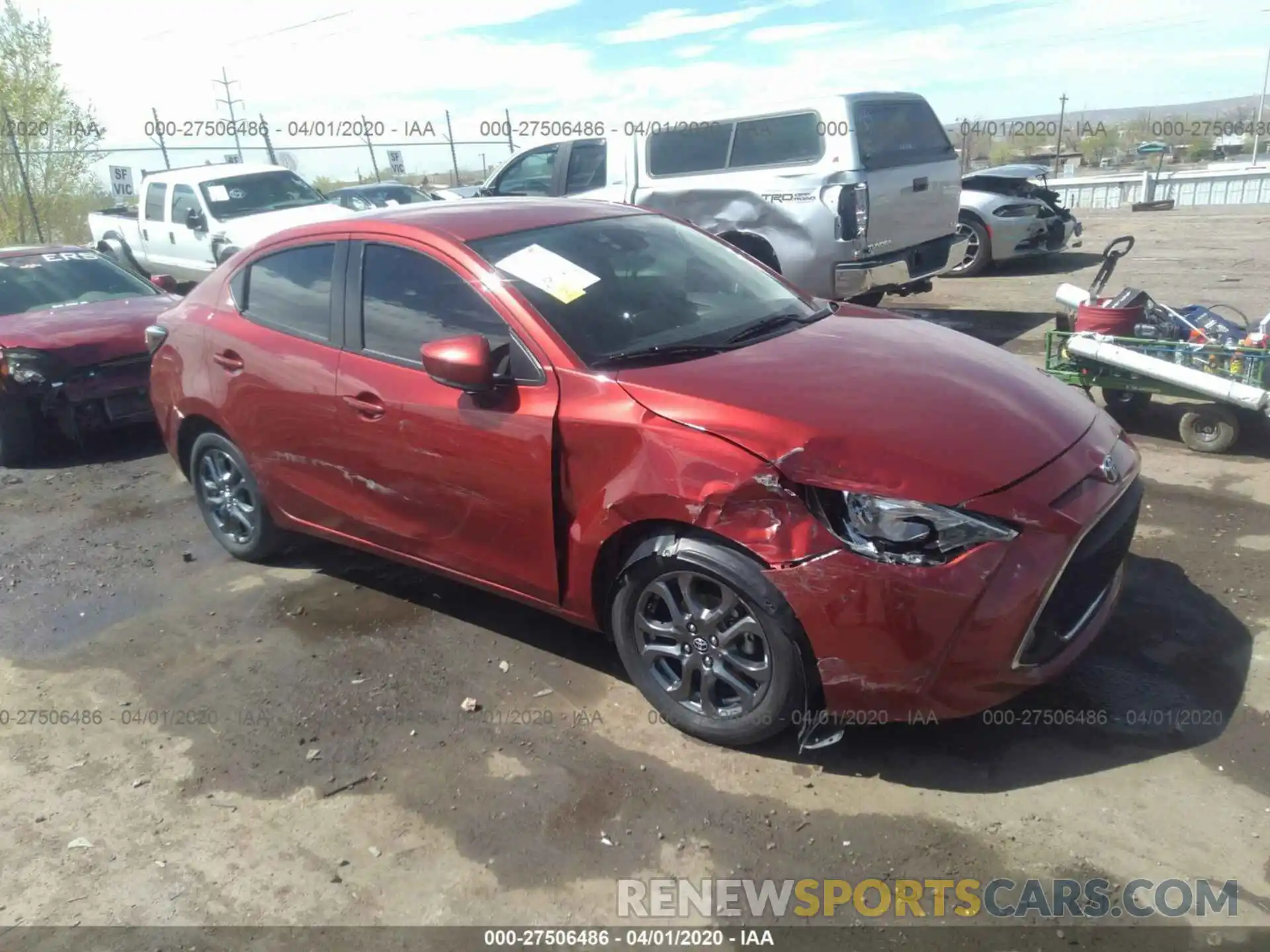 1 Photograph of a damaged car 3MYDLBYVXKY528076 TOYOTA YARIS 2019