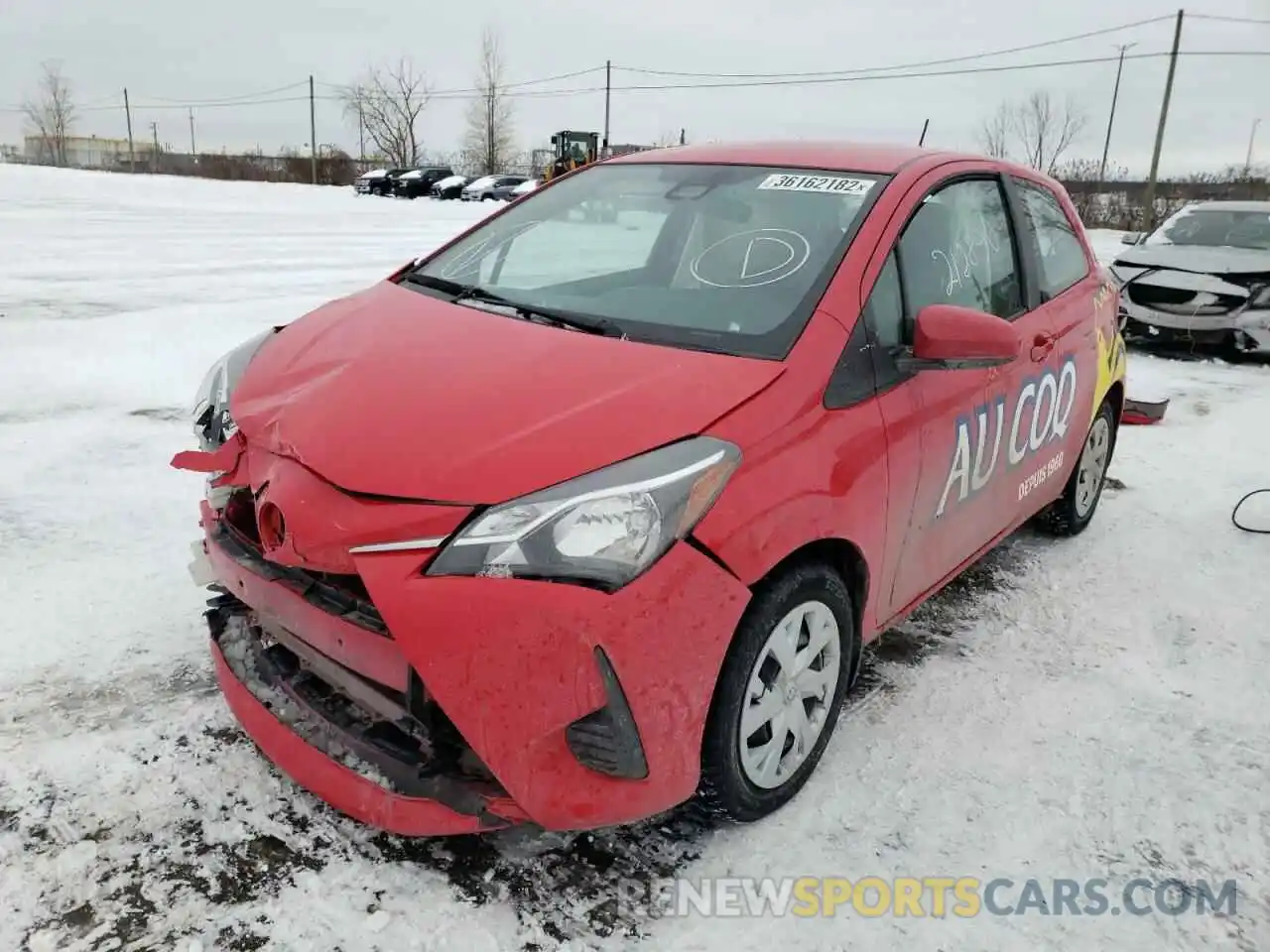 2 Фотография поврежденного автомобиля VNKJTUD3XKA104300 TOYOTA YARIS 2019