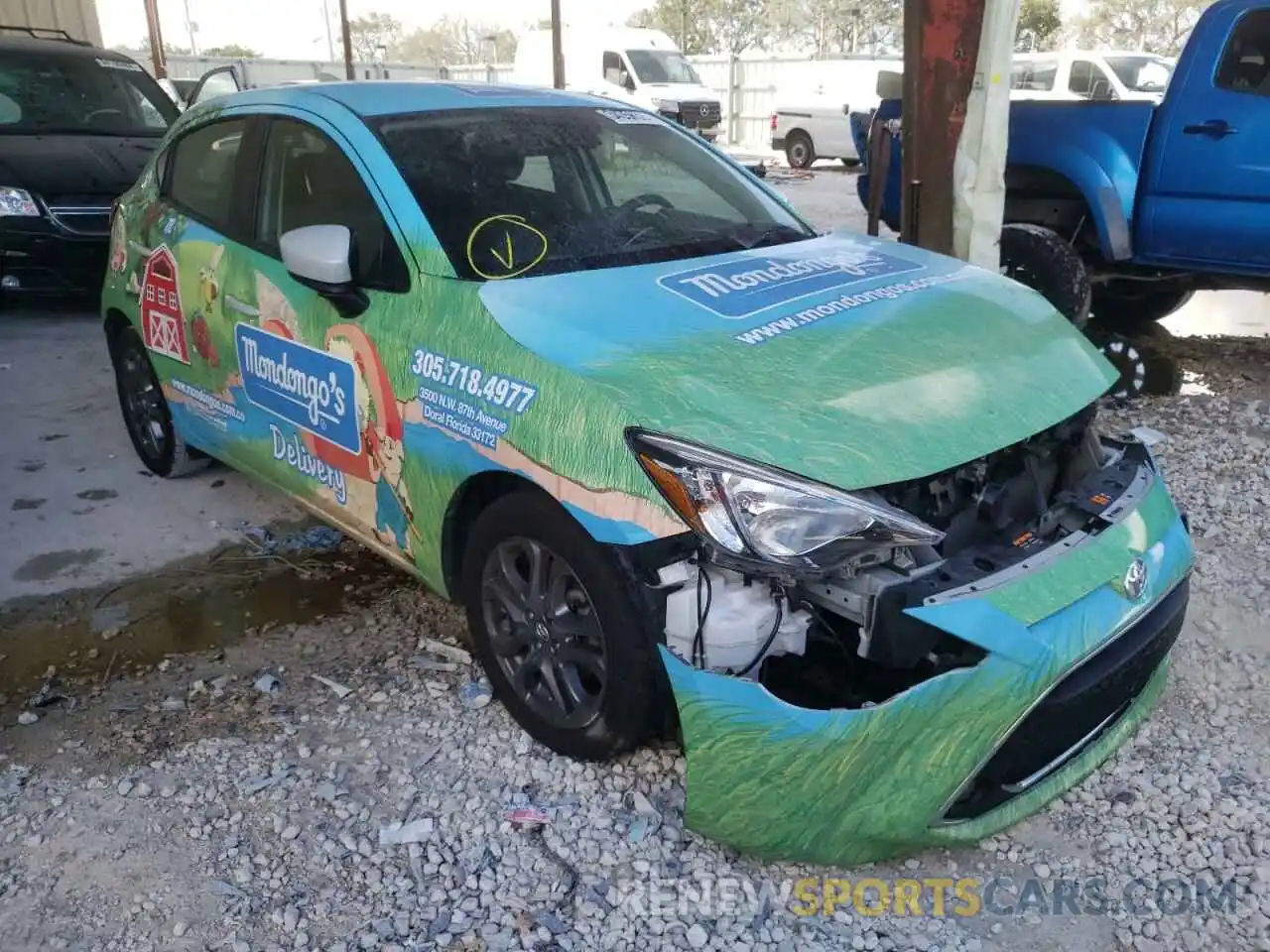 1 Photograph of a damaged car 3MYDLBJV0LY705455 TOYOTA YARIS 2020