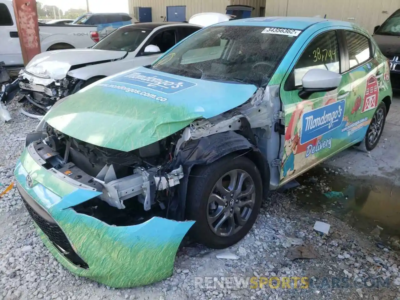 2 Photograph of a damaged car 3MYDLBJV0LY705455 TOYOTA YARIS 2020