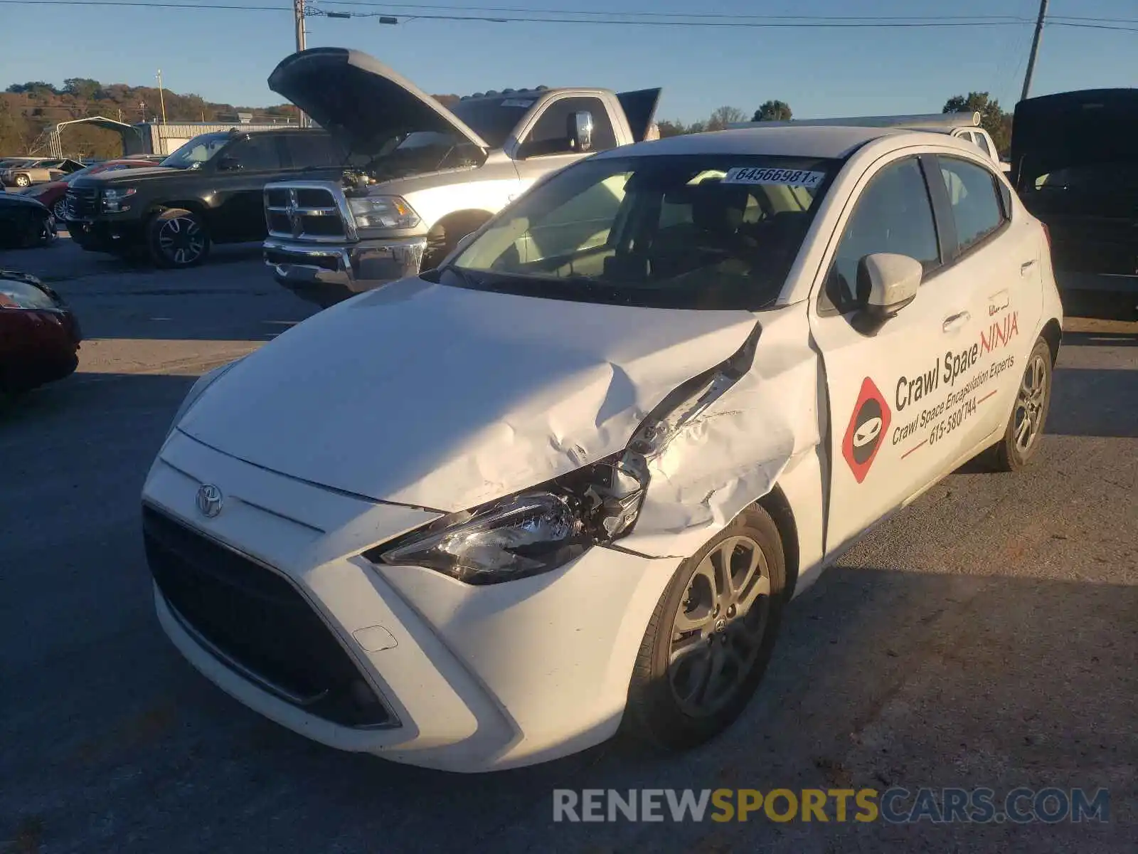 2 Photograph of a damaged car 3MYDLBJV8LY705087 TOYOTA YARIS 2020