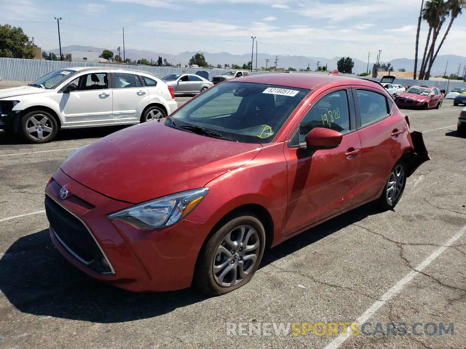 2 Photograph of a damaged car 3MYDLBJV9LY705020 TOYOTA YARIS 2020