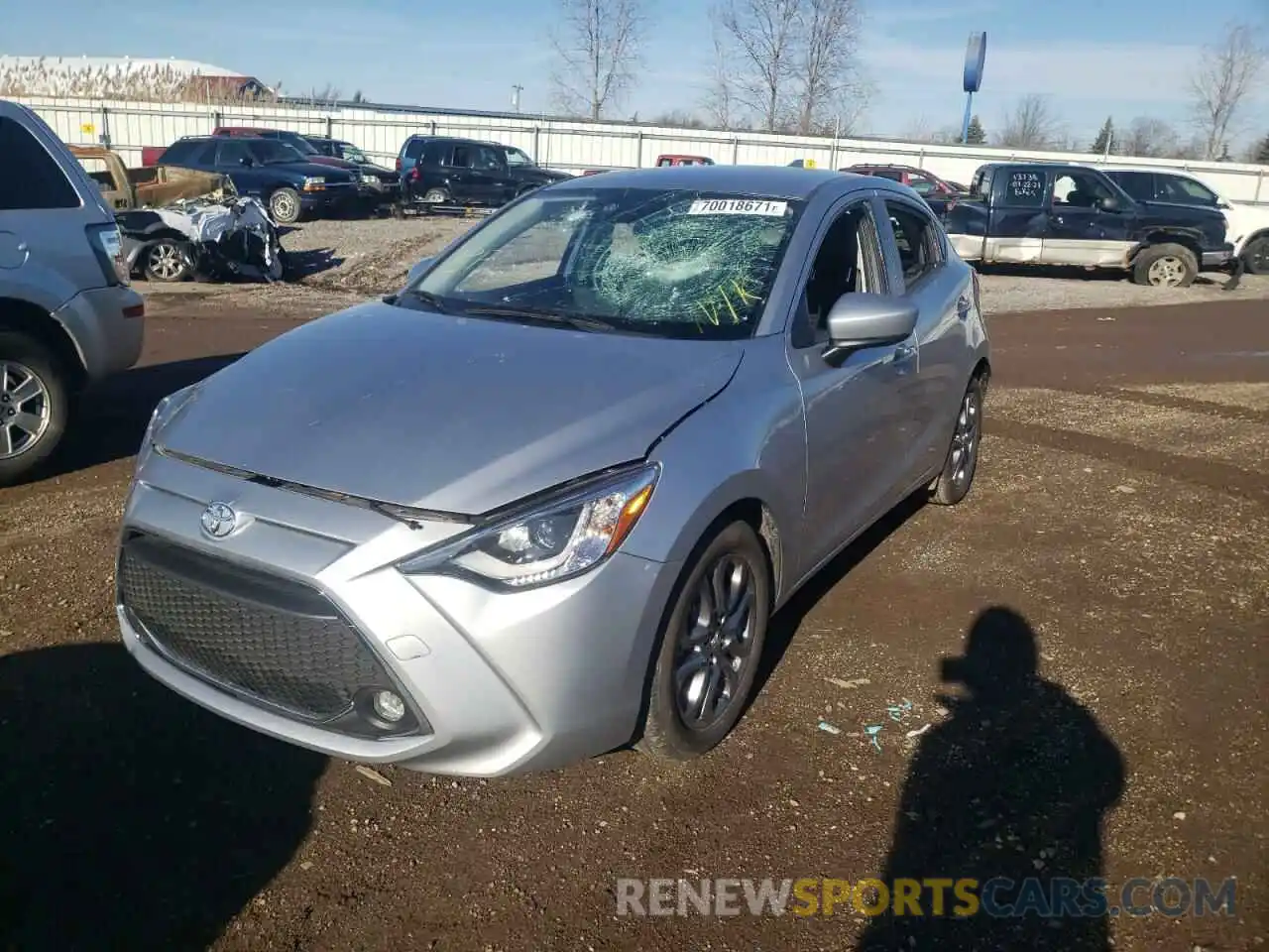 2 Photograph of a damaged car 3MYDLBJVXLY704538 TOYOTA YARIS 2020