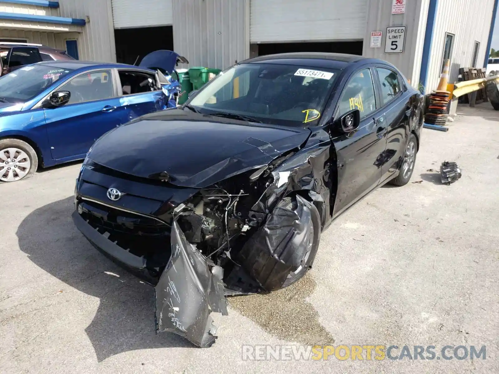 2 Photograph of a damaged car 3MYDLBYV1LY710136 TOYOTA YARIS 2020