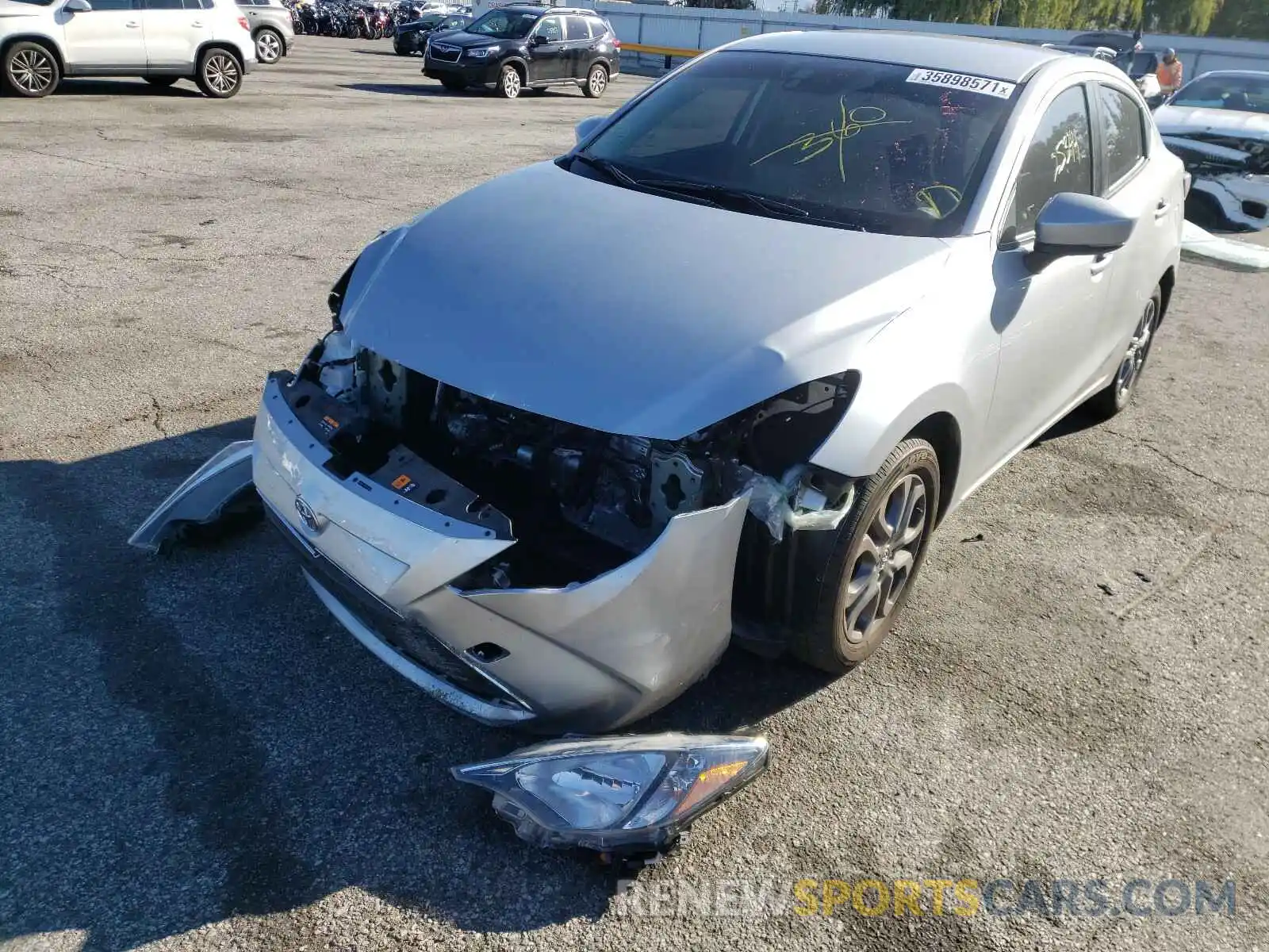 2 Photograph of a damaged car 3MYDLBYV8LY703863 TOYOTA YARIS 2020