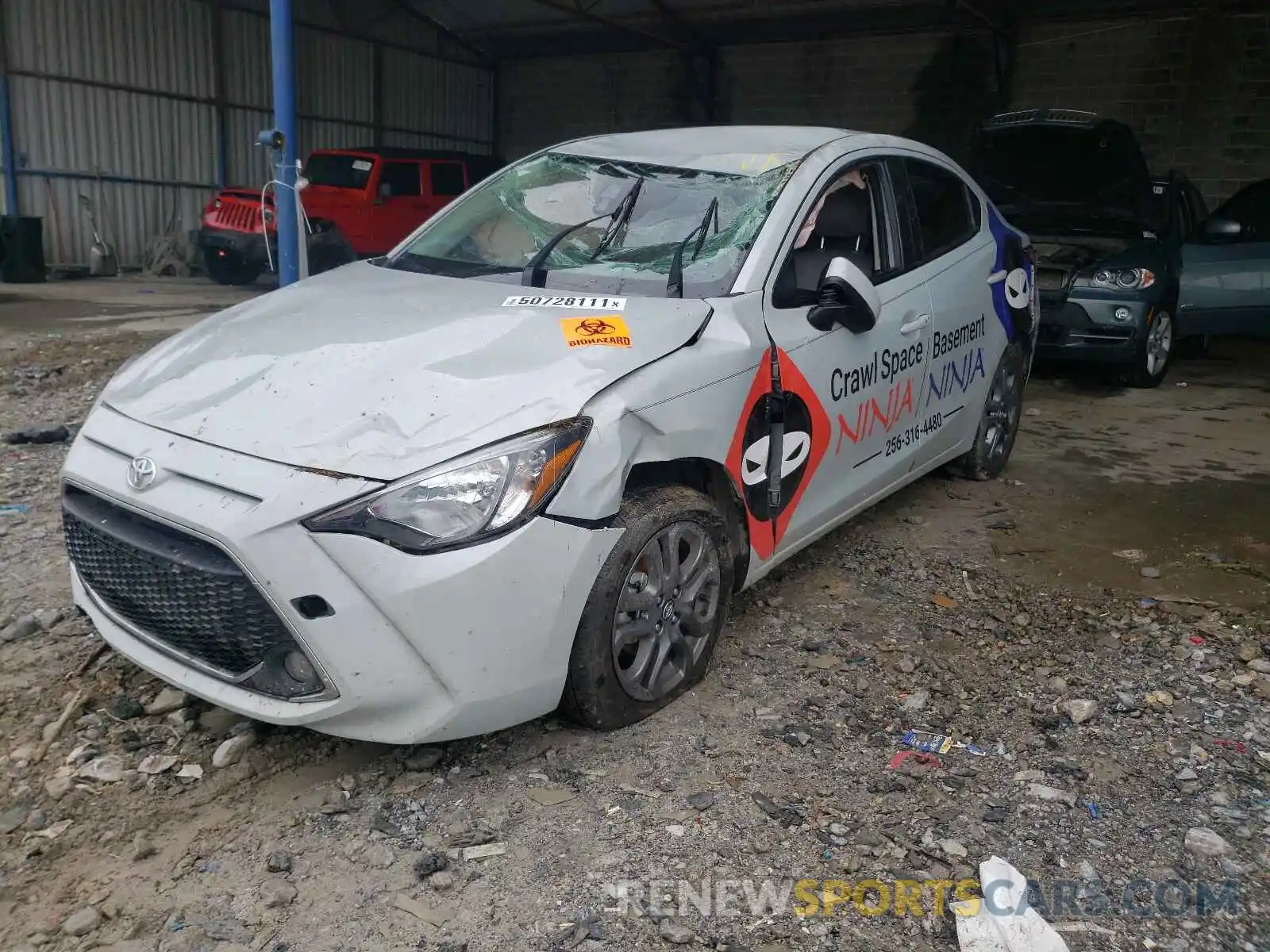 2 Photograph of a damaged car 3MYDLBYV9LY707887 TOYOTA YARIS 2020