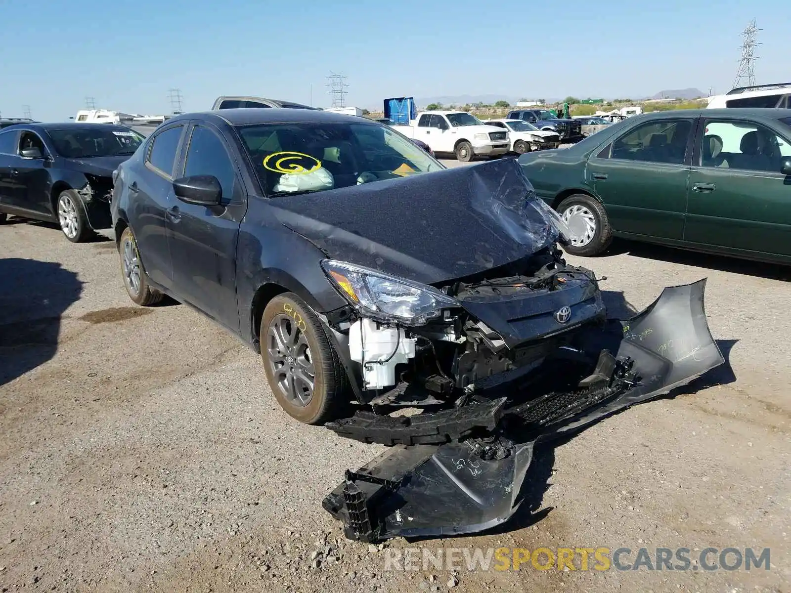 1 Photograph of a damaged car 3MYDLBYV9LY712488 TOYOTA YARIS 2020