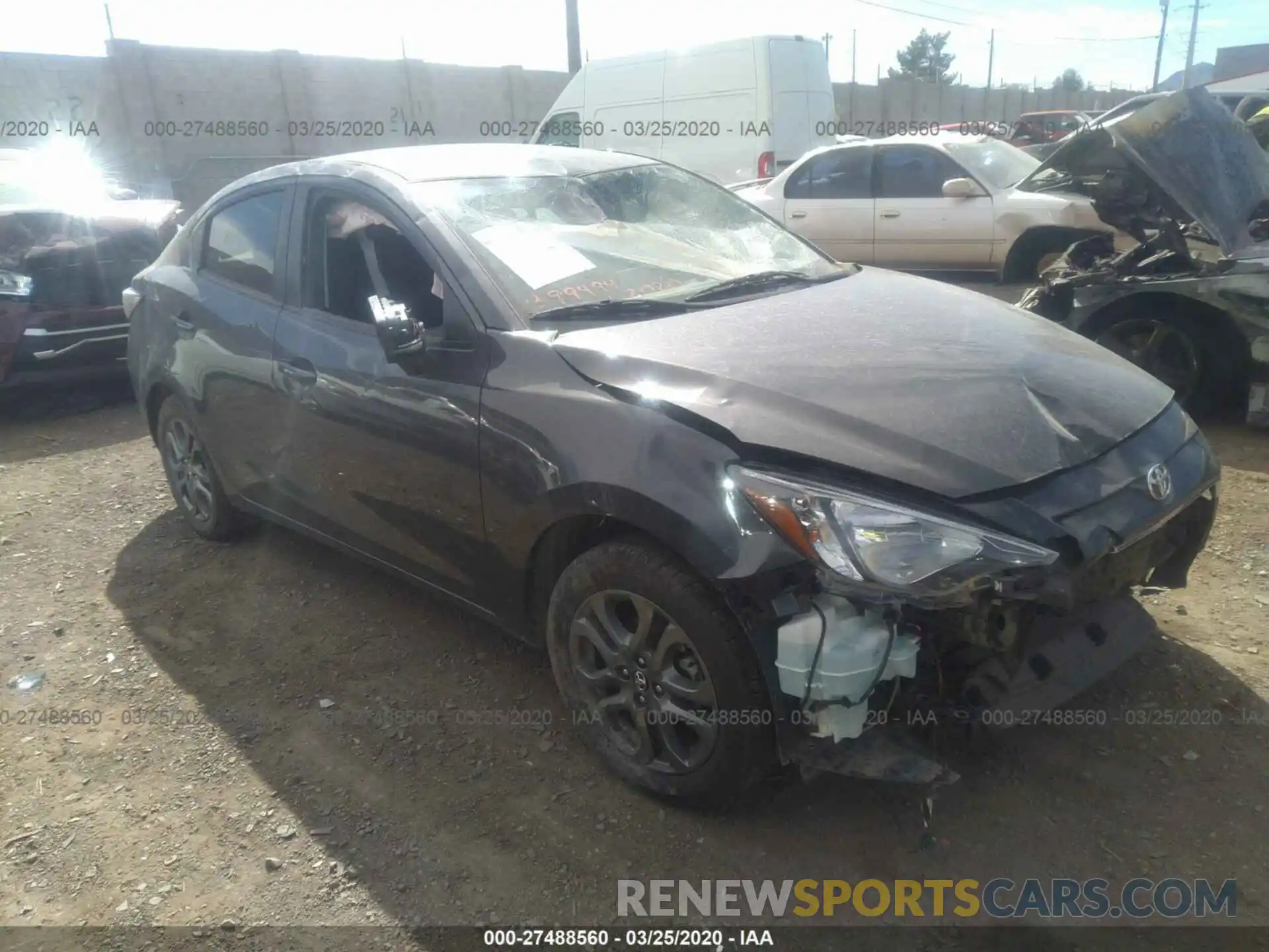 1 Photograph of a damaged car 3MYDLBYVXLY708384 TOYOTA YARIS 2020