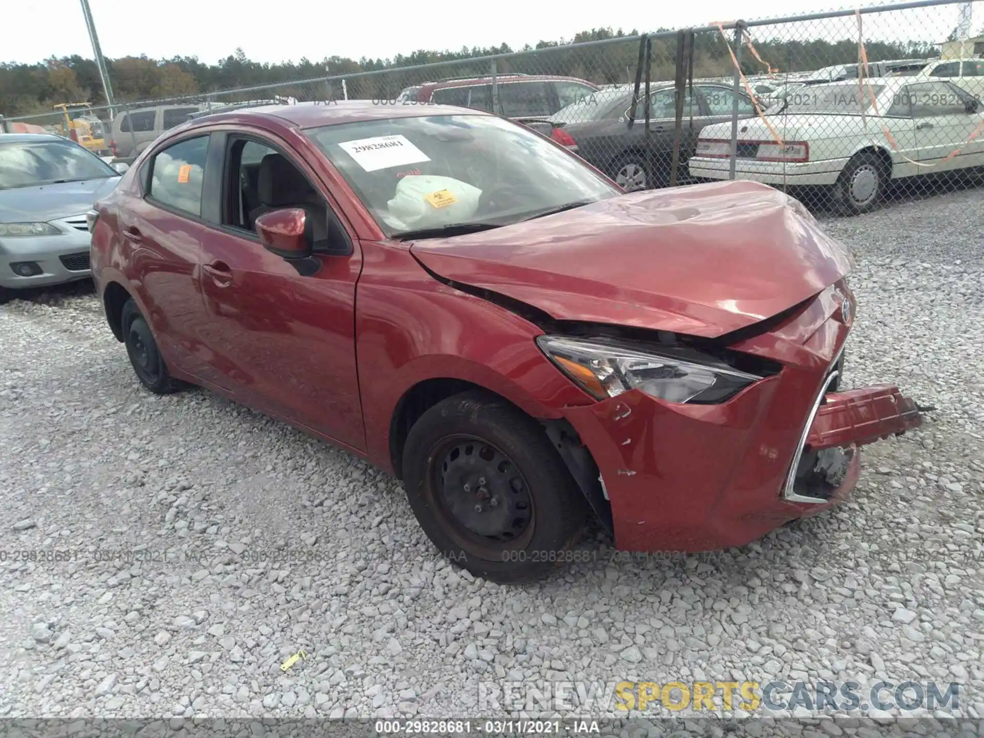 1 Photograph of a damaged car 3MYDLBYV0KY502201 TOYOTA YARIS SEDAN 2019