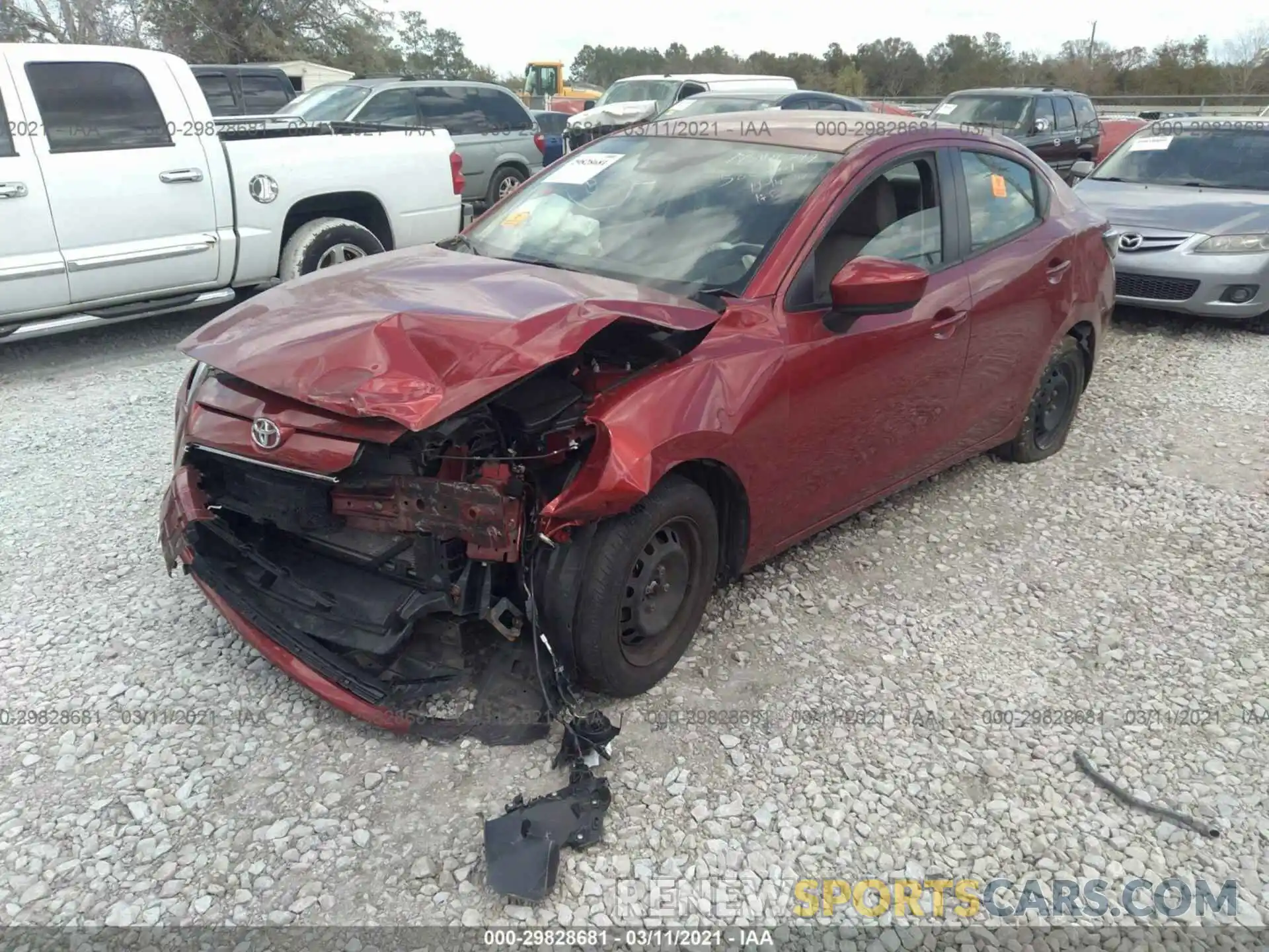 2 Photograph of a damaged car 3MYDLBYV0KY502201 TOYOTA YARIS SEDAN 2019