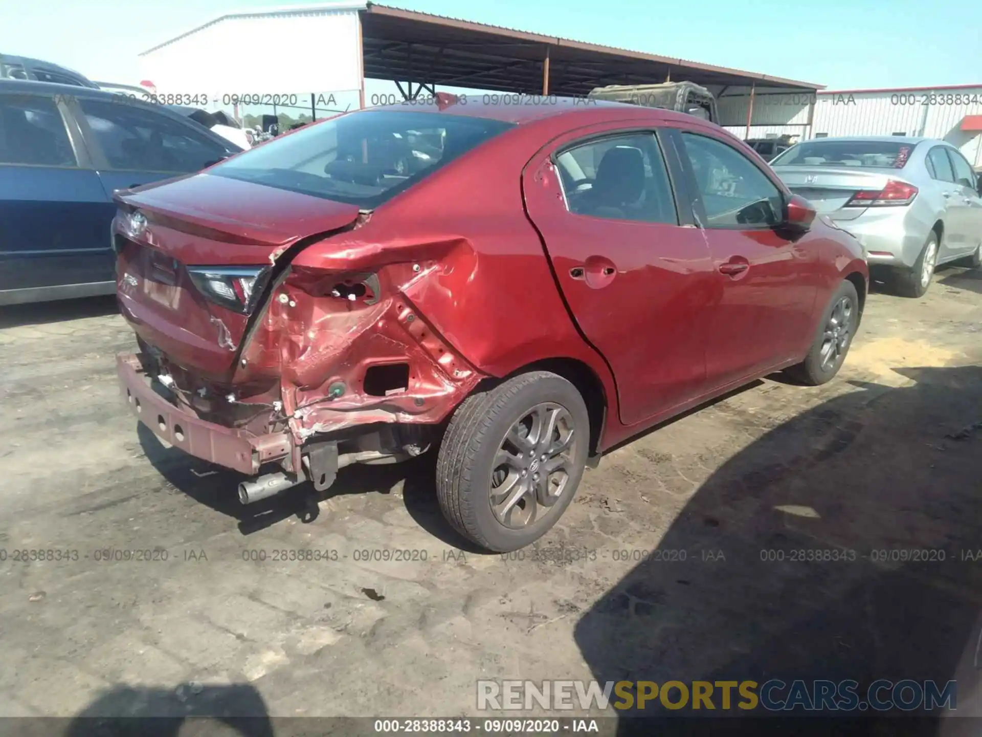 4 Photograph of a damaged car 3MYDLBYV0KY505776 TOYOTA YARIS SEDAN 2019