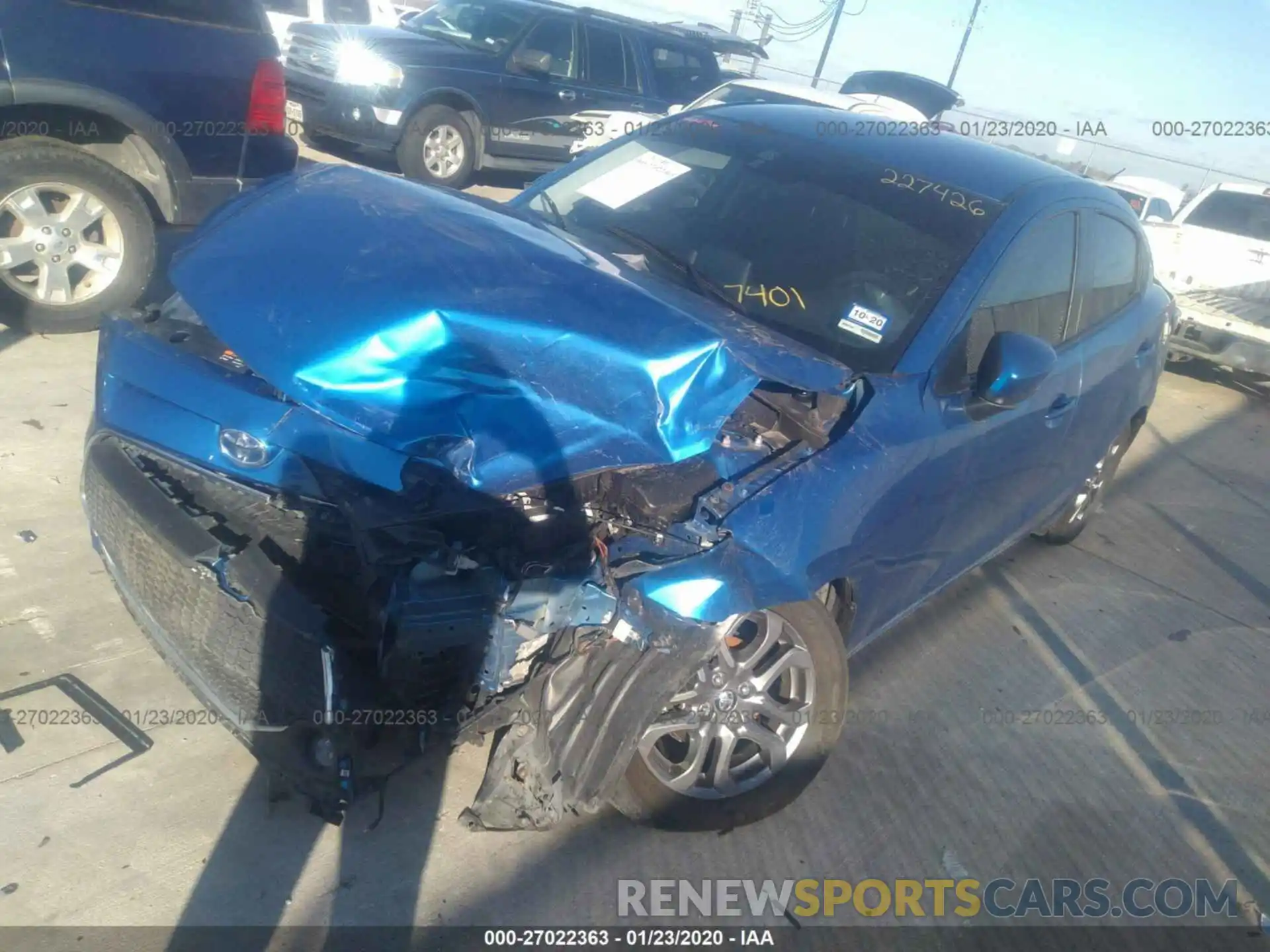 2 Photograph of a damaged car 3MYDLBYV0KY507401 TOYOTA YARIS SEDAN 2019