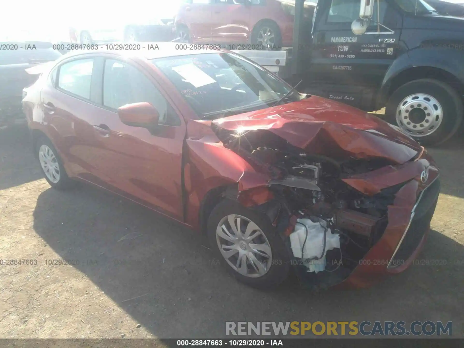 1 Photograph of a damaged car 3MYDLBYV0KY508015 TOYOTA YARIS SEDAN 2019