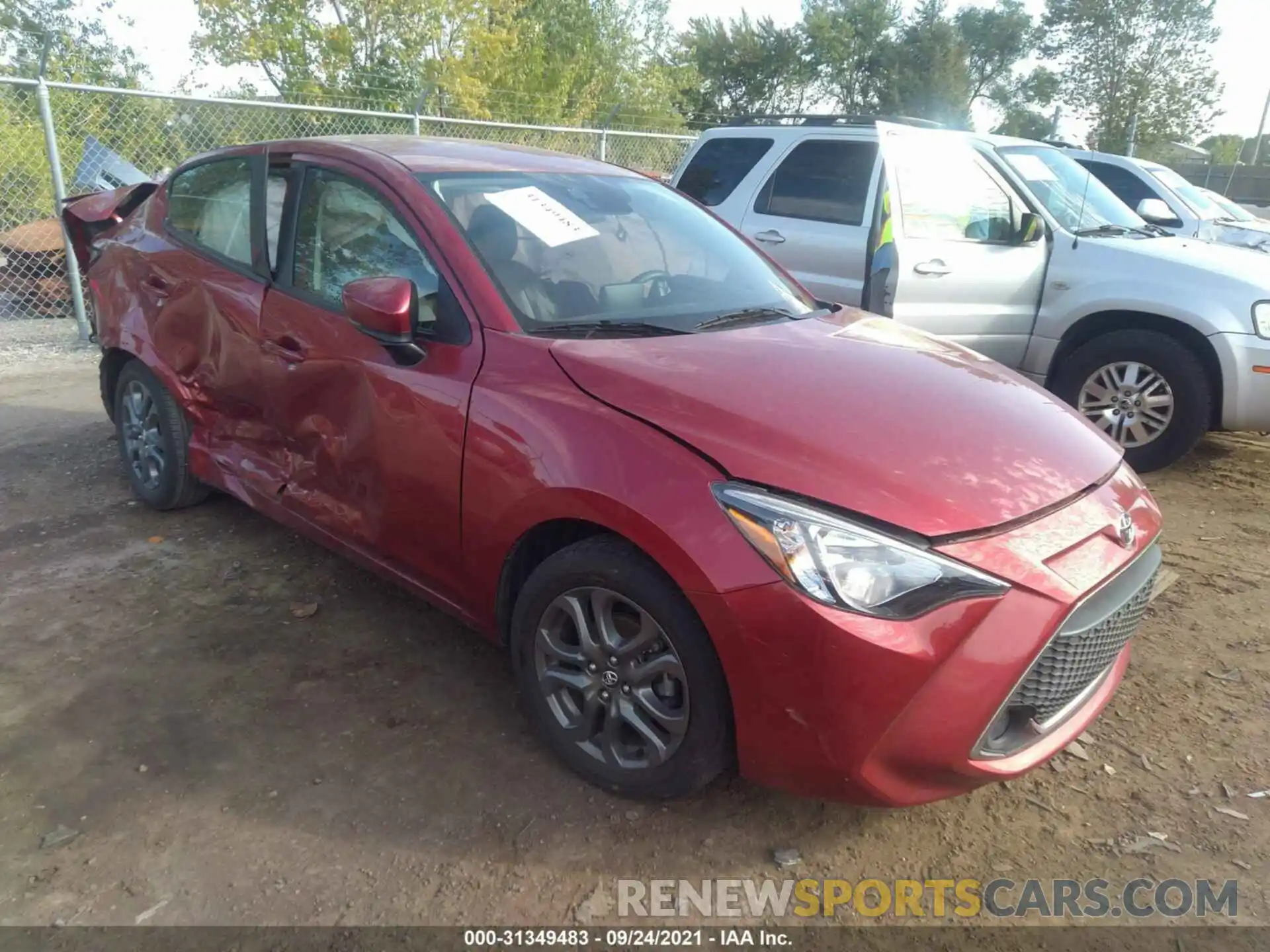 1 Photograph of a damaged car 3MYDLBYV0KY508046 TOYOTA YARIS SEDAN 2019