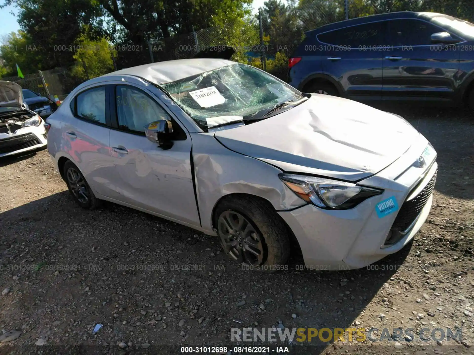 1 Photograph of a damaged car 3MYDLBYV0KY510833 TOYOTA YARIS SEDAN 2019