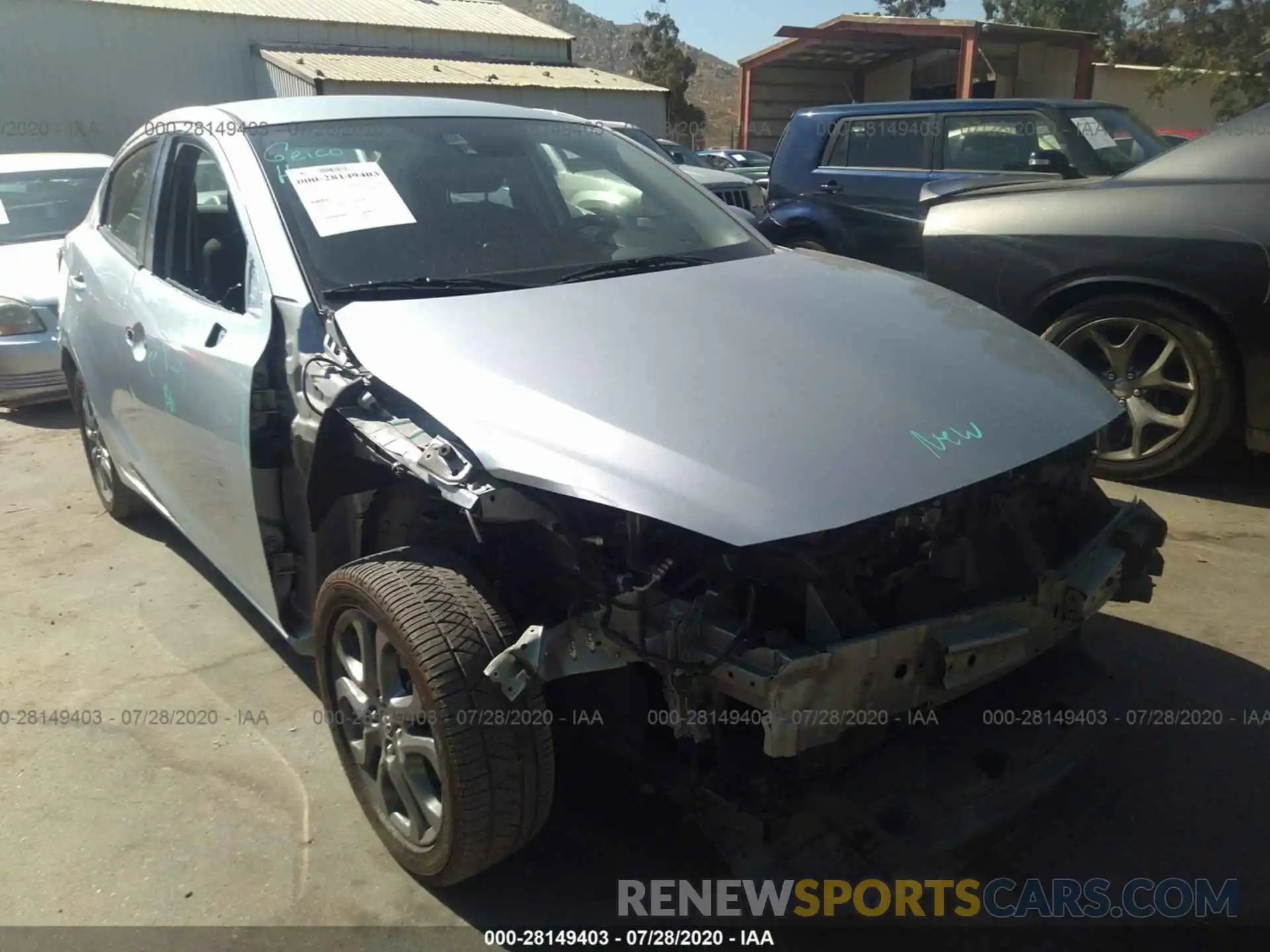 1 Photograph of a damaged car 3MYDLBYV0KY513621 TOYOTA YARIS SEDAN 2019