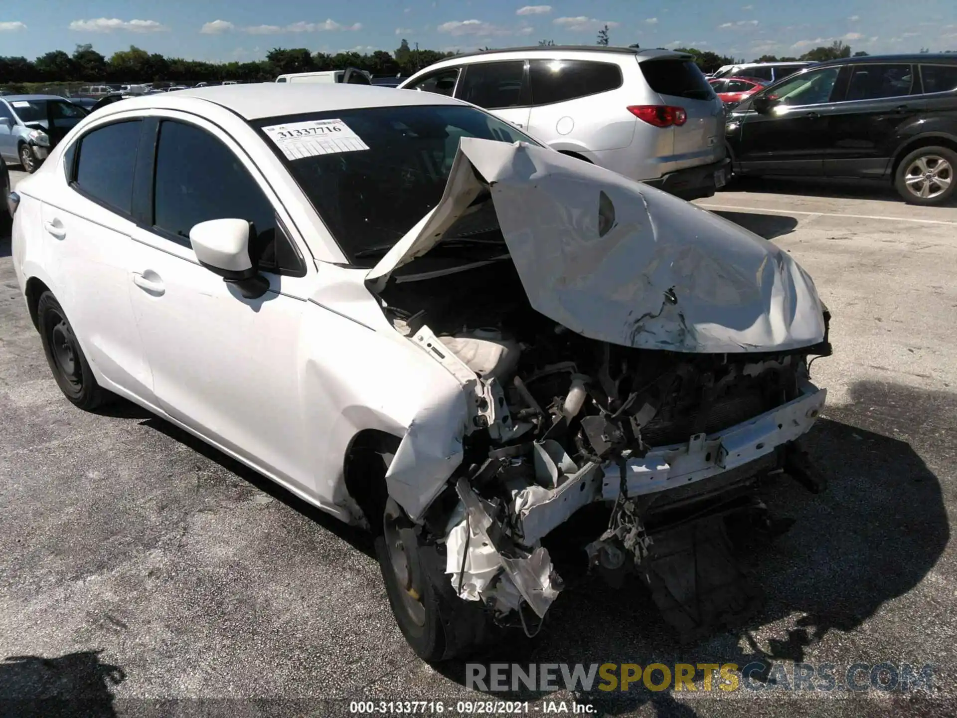 1 Photograph of a damaged car 3MYDLBYV0KY513733 TOYOTA YARIS SEDAN 2019