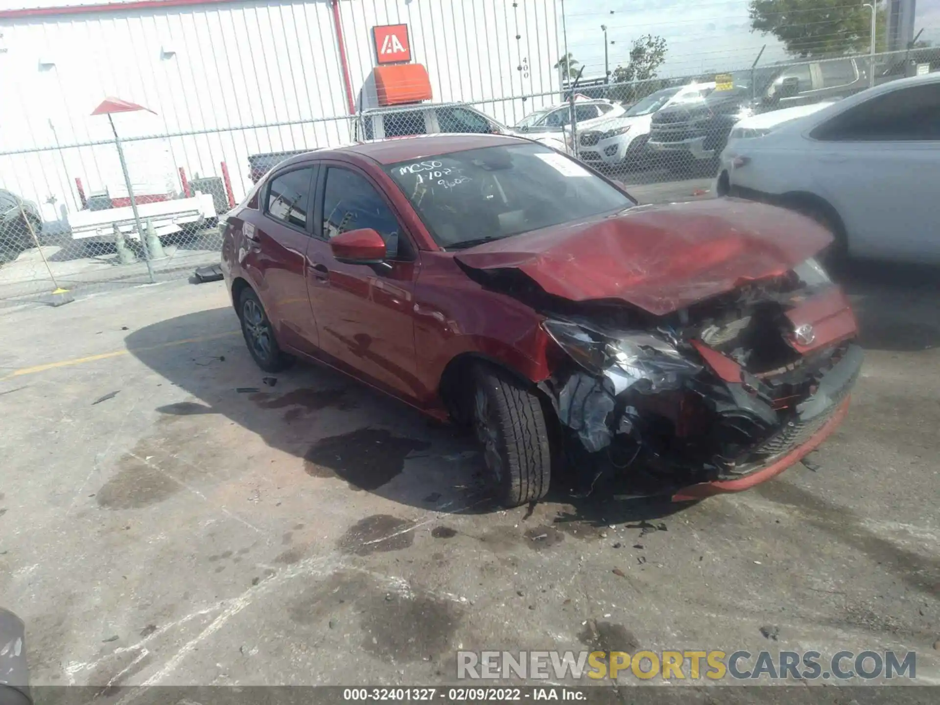 1 Photograph of a damaged car 3MYDLBYV0KY514364 TOYOTA YARIS SEDAN 2019