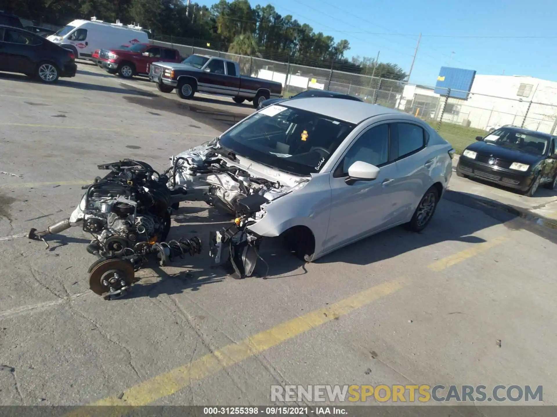 2 Photograph of a damaged car 3MYDLBYV0KY515787 TOYOTA YARIS SEDAN 2019