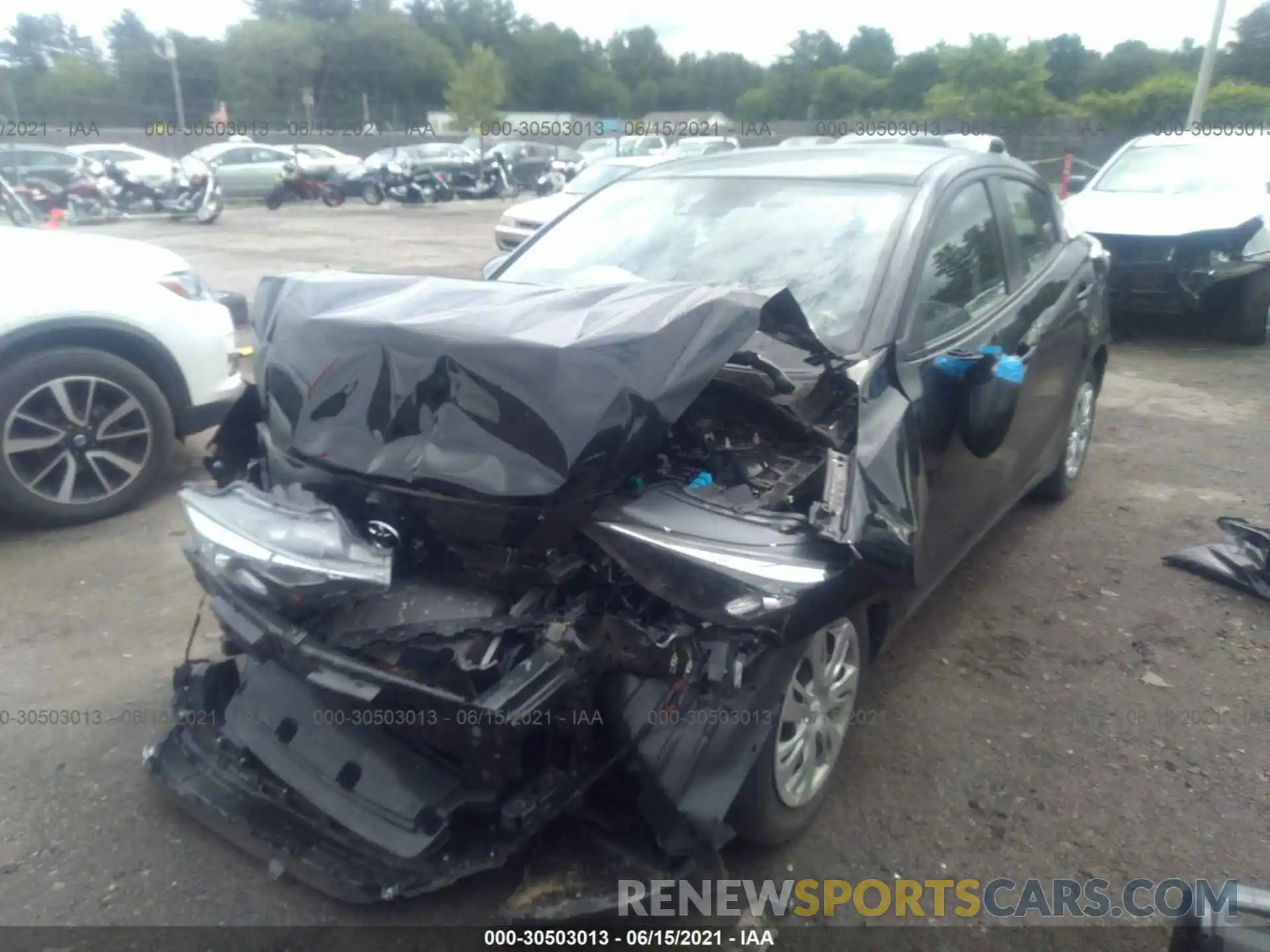 2 Photograph of a damaged car 3MYDLBYV0KY515806 TOYOTA YARIS SEDAN 2019