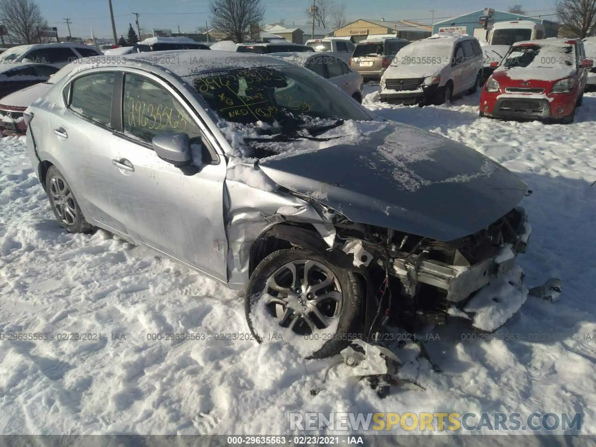 1 Photograph of a damaged car 3MYDLBYV1KY513143 TOYOTA YARIS SEDAN 2019