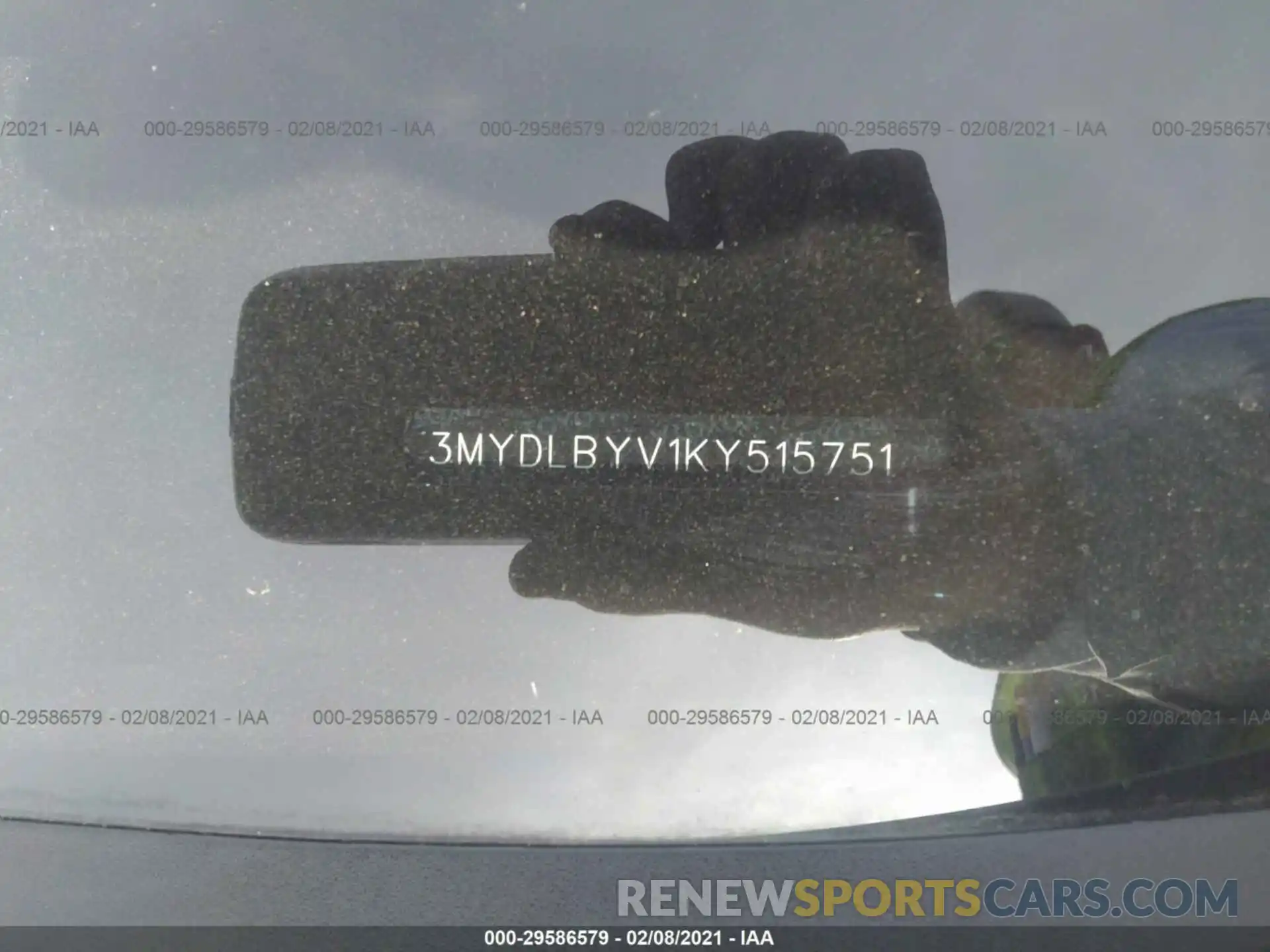 9 Photograph of a damaged car 3MYDLBYV1KY515751 TOYOTA YARIS SEDAN 2019