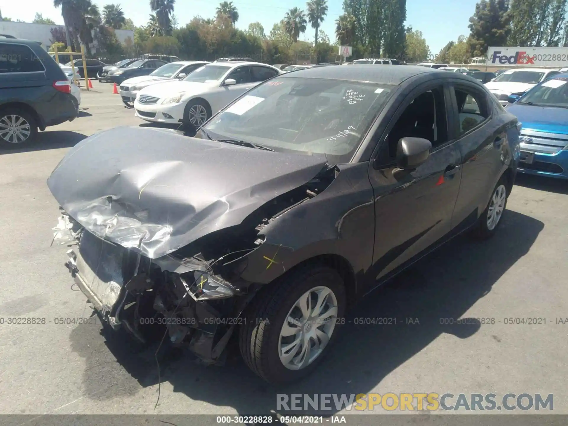 2 Photograph of a damaged car 3MYDLBYV1KY524062 TOYOTA YARIS SEDAN 2019