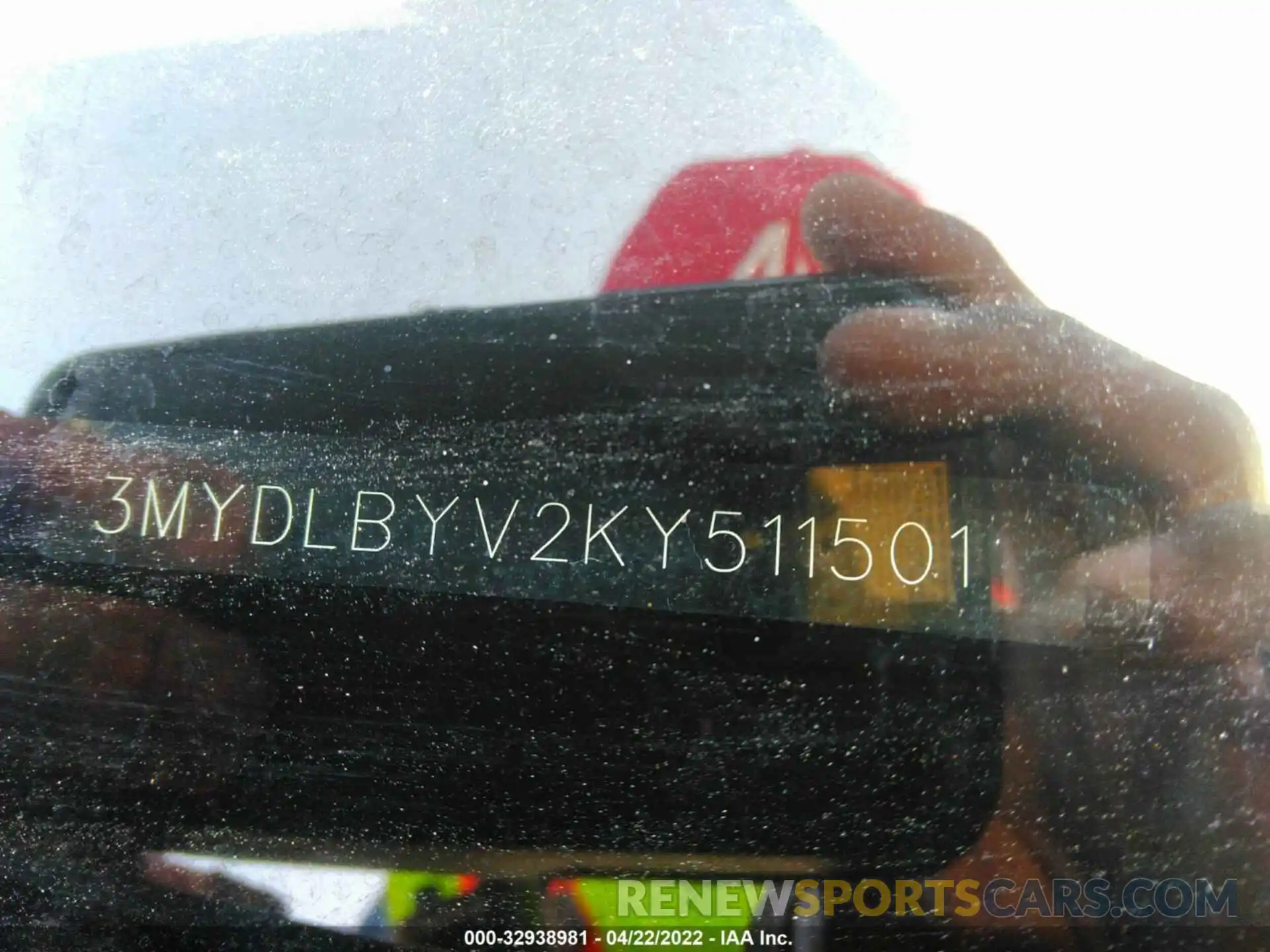 9 Photograph of a damaged car 3MYDLBYV2KY511501 TOYOTA YARIS SEDAN 2019