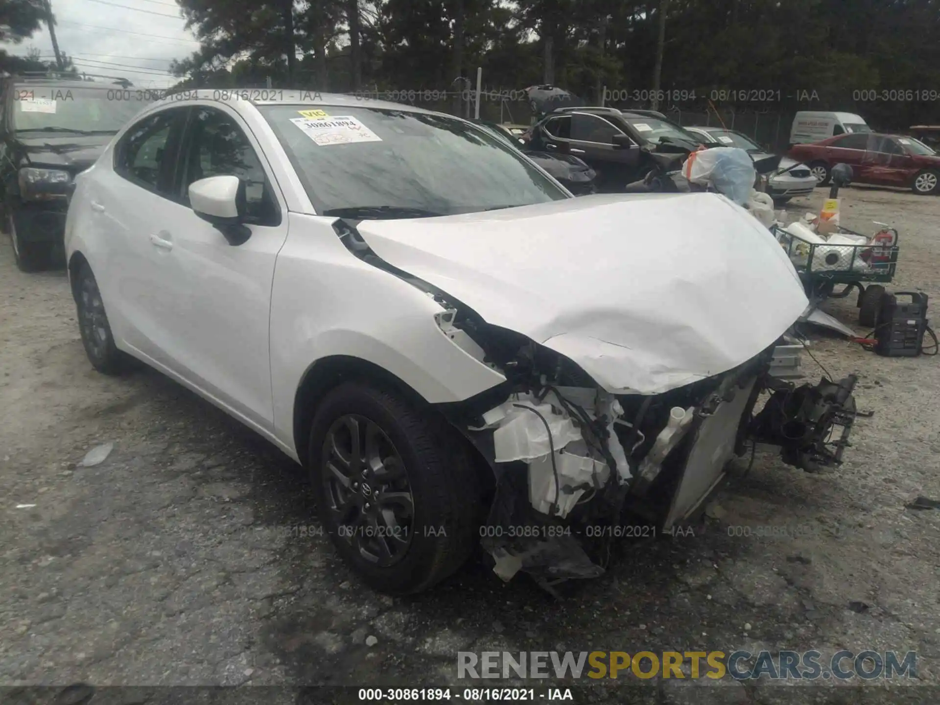 1 Photograph of a damaged car 3MYDLBYV2KY512695 TOYOTA YARIS SEDAN 2019