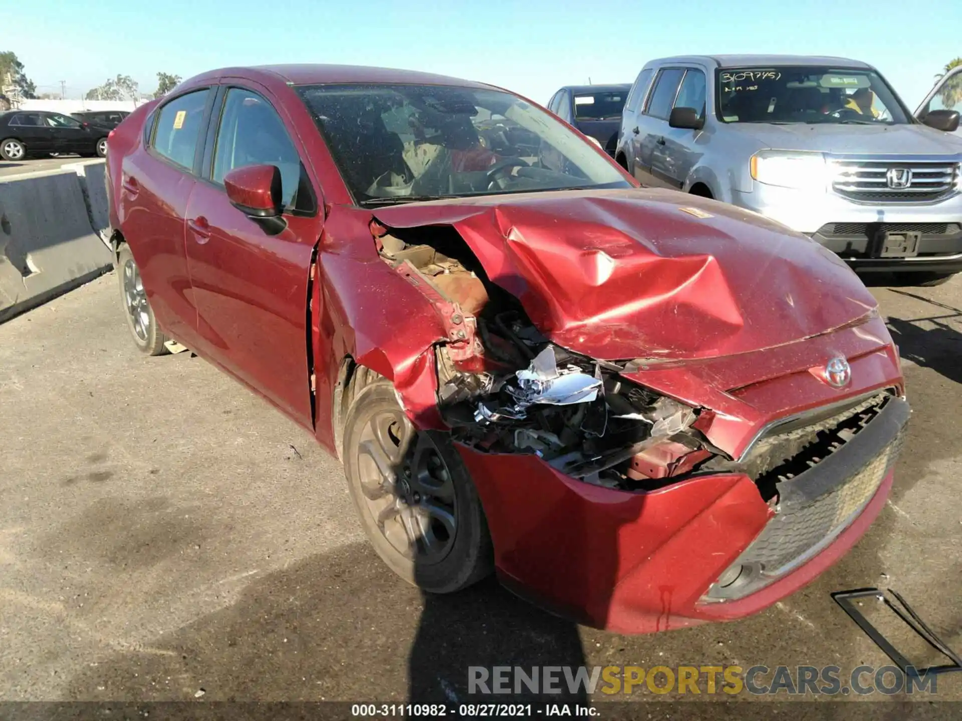 1 Photograph of a damaged car 3MYDLBYV2KY514687 TOYOTA YARIS SEDAN 2019