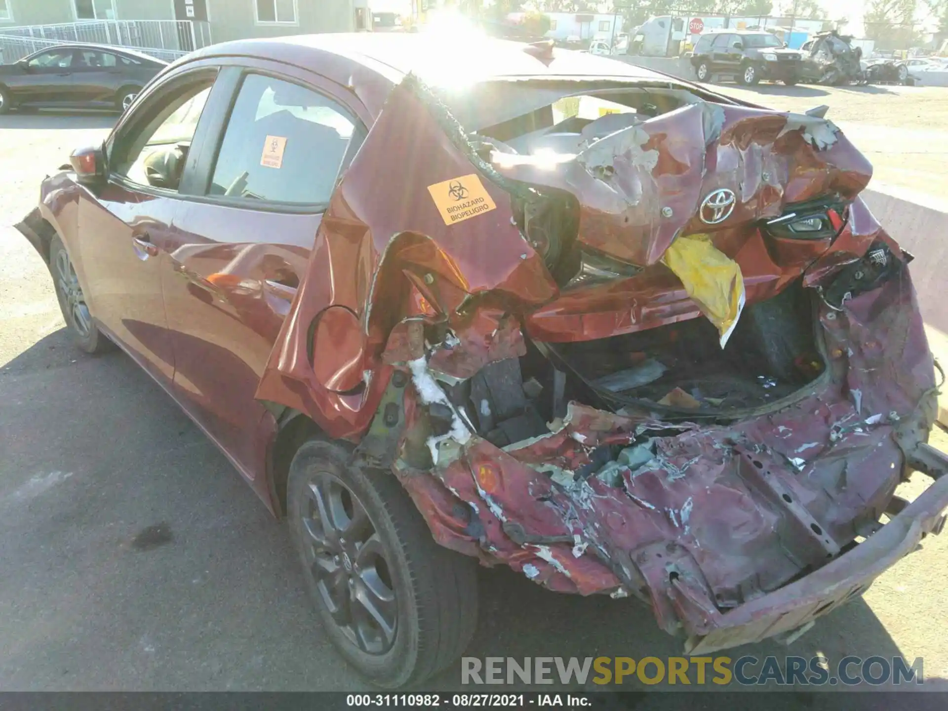 3 Photograph of a damaged car 3MYDLBYV2KY514687 TOYOTA YARIS SEDAN 2019