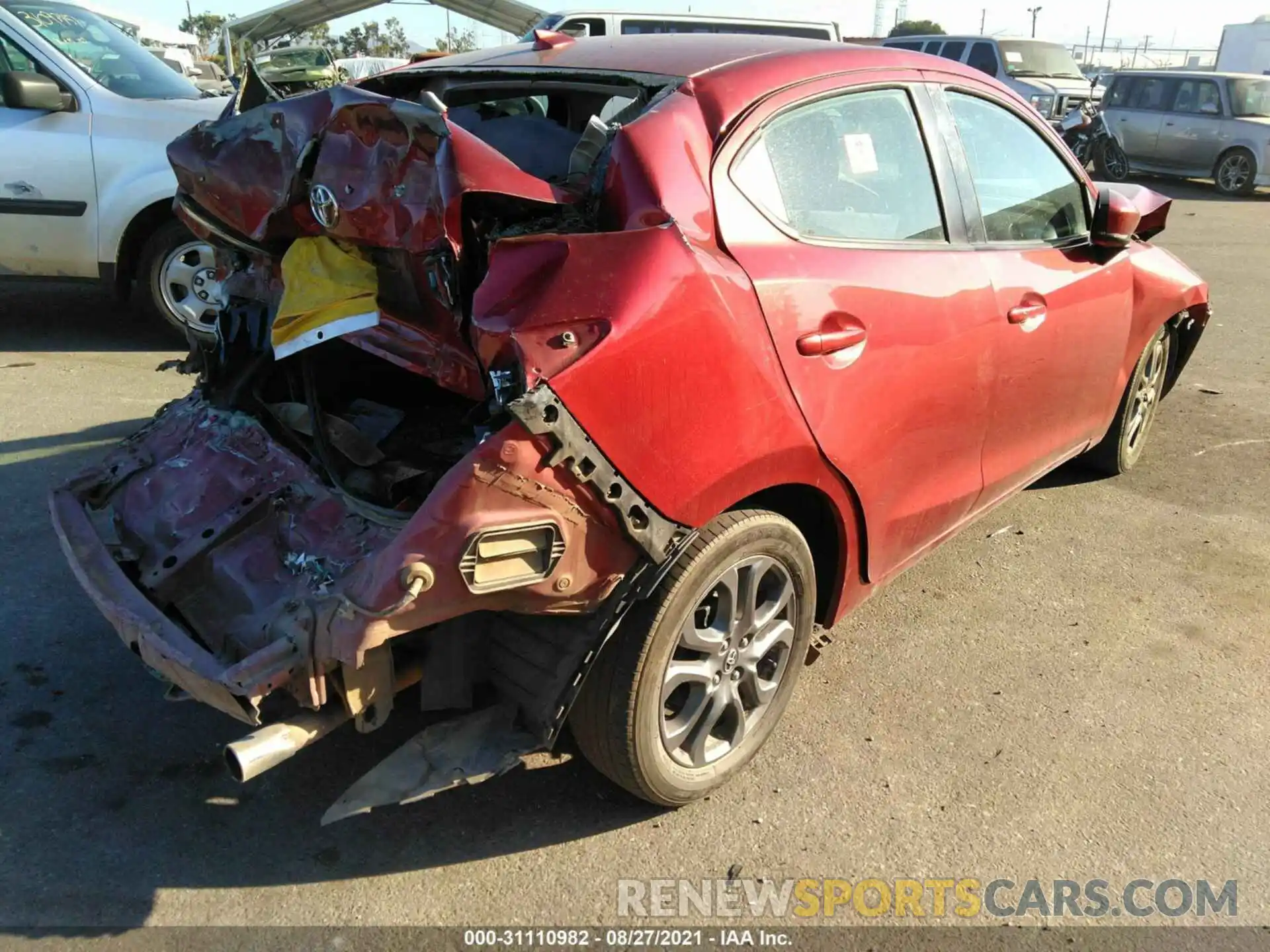 4 Photograph of a damaged car 3MYDLBYV2KY514687 TOYOTA YARIS SEDAN 2019