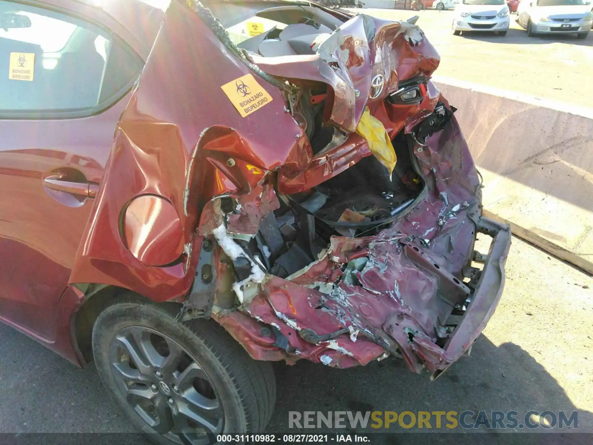 6 Photograph of a damaged car 3MYDLBYV2KY514687 TOYOTA YARIS SEDAN 2019