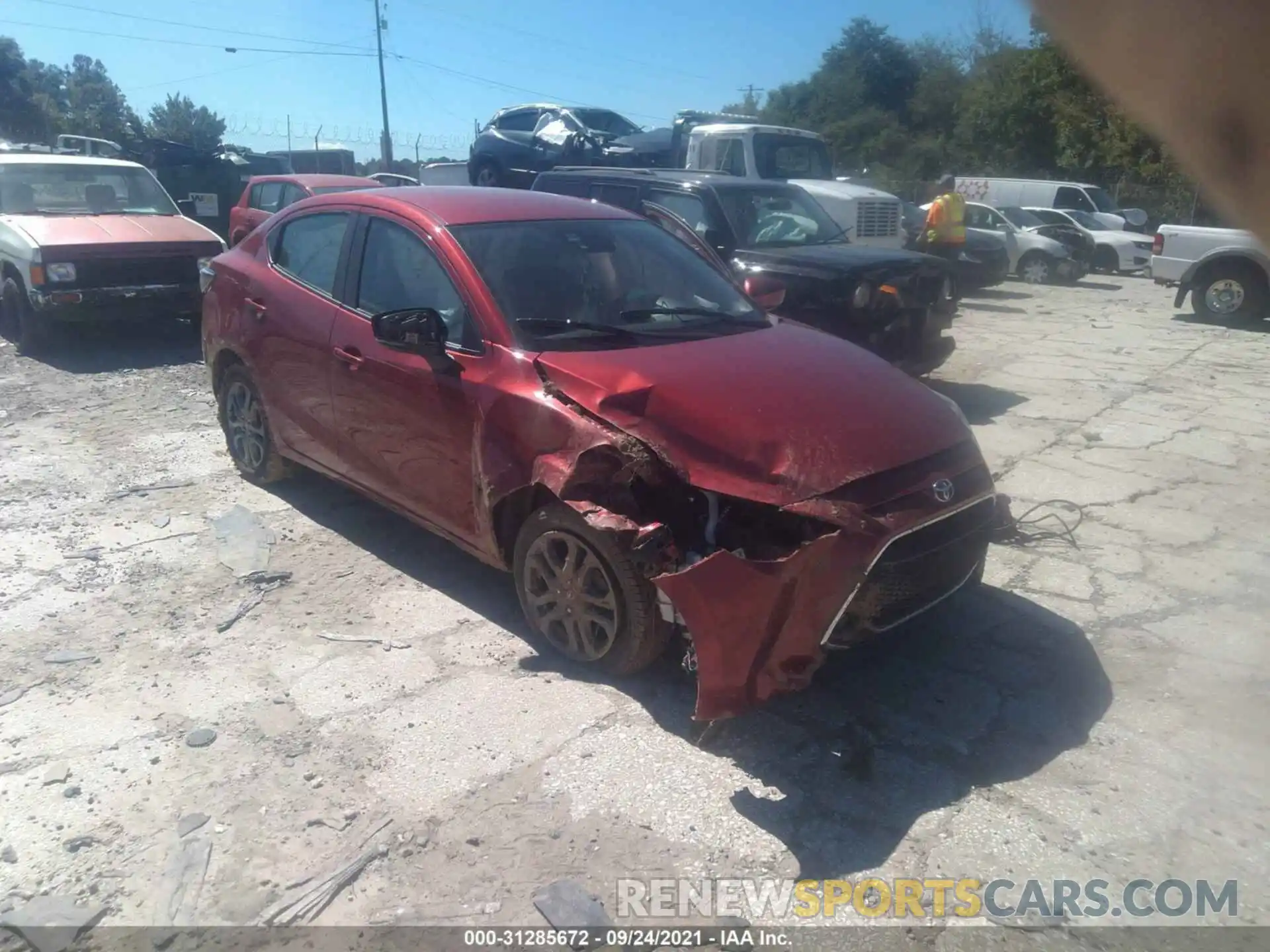 1 Photograph of a damaged car 3MYDLBYV2KY516777 TOYOTA YARIS SEDAN 2019