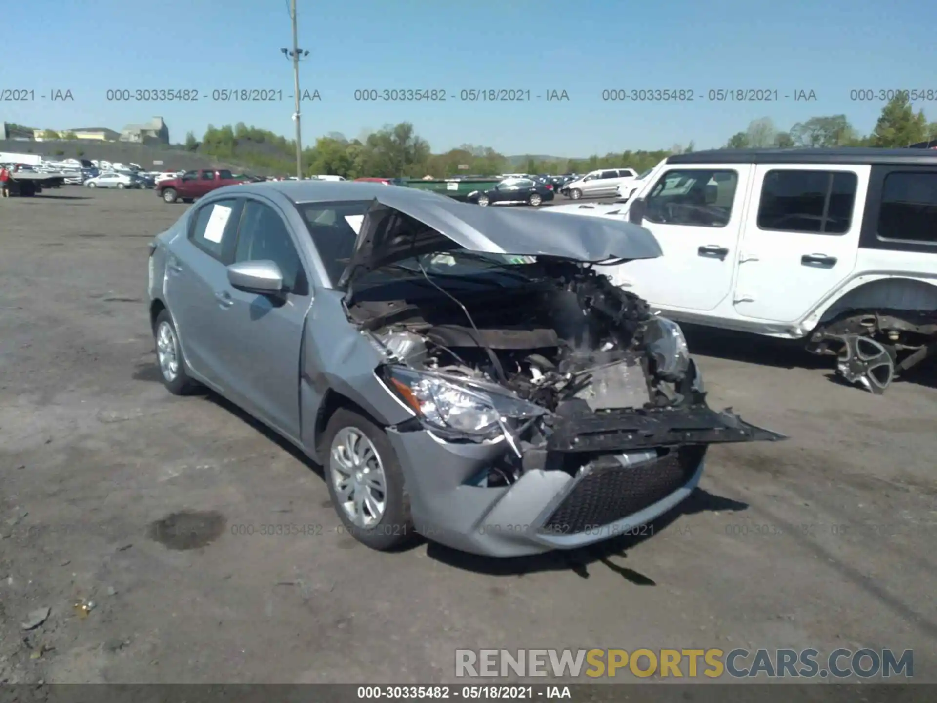 1 Photograph of a damaged car 3MYDLBYV2KY518013 TOYOTA YARIS SEDAN 2019