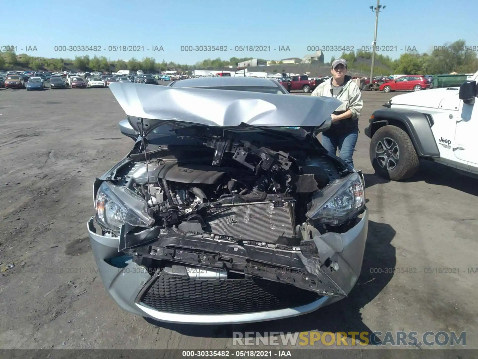 6 Photograph of a damaged car 3MYDLBYV2KY518013 TOYOTA YARIS SEDAN 2019