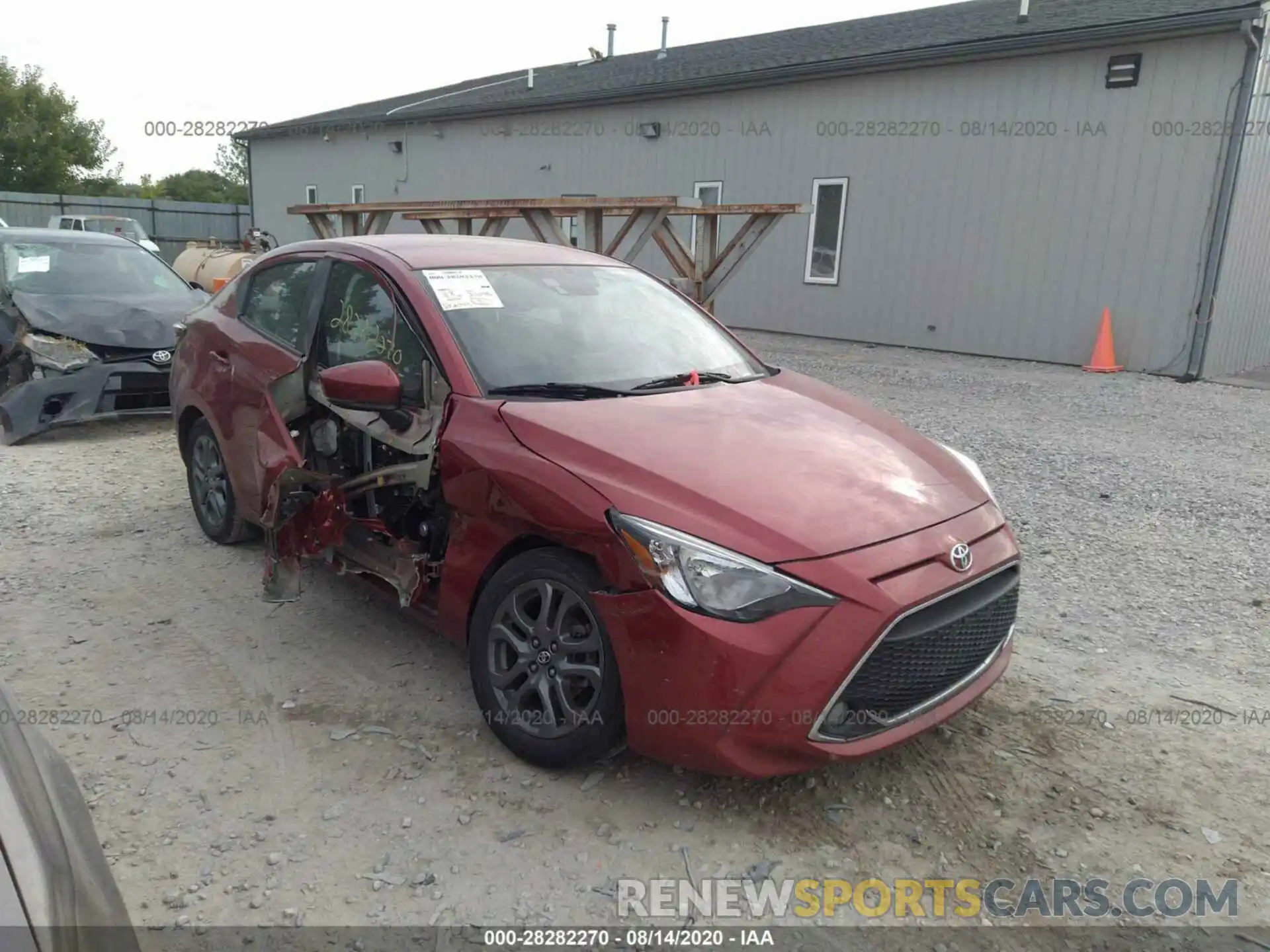 1 Photograph of a damaged car 3MYDLBYV2KY520098 TOYOTA YARIS SEDAN 2019