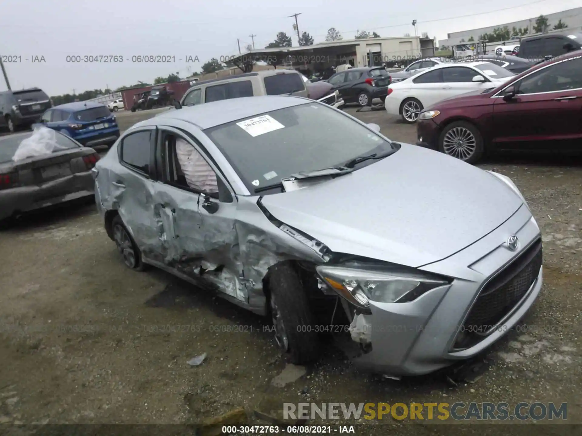 1 Photograph of a damaged car 3MYDLBYV2KY522093 TOYOTA YARIS SEDAN 2019