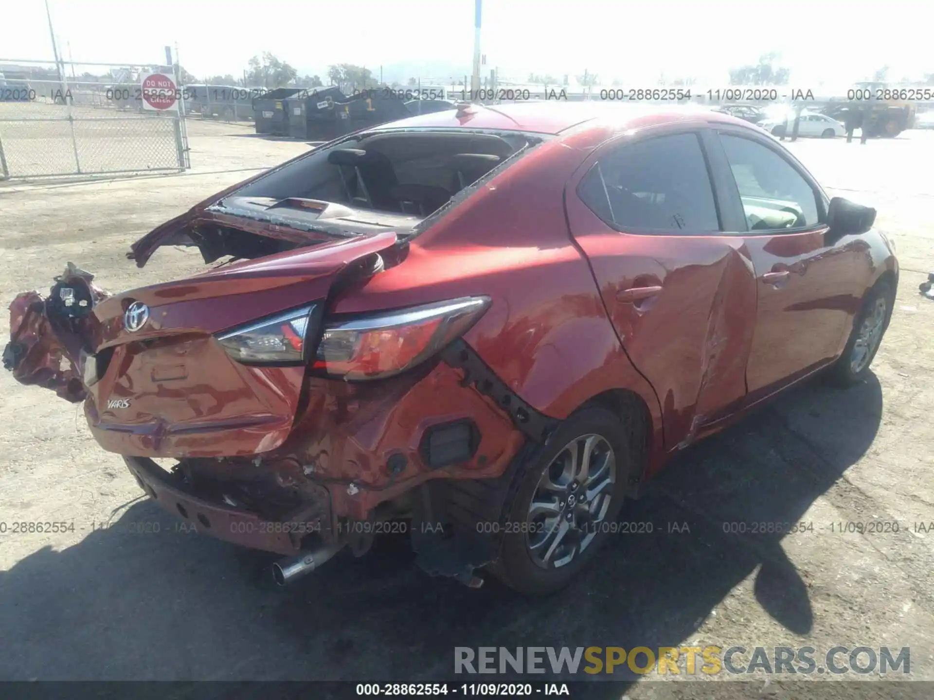 4 Photograph of a damaged car 3MYDLBYV2KY525043 TOYOTA YARIS SEDAN 2019