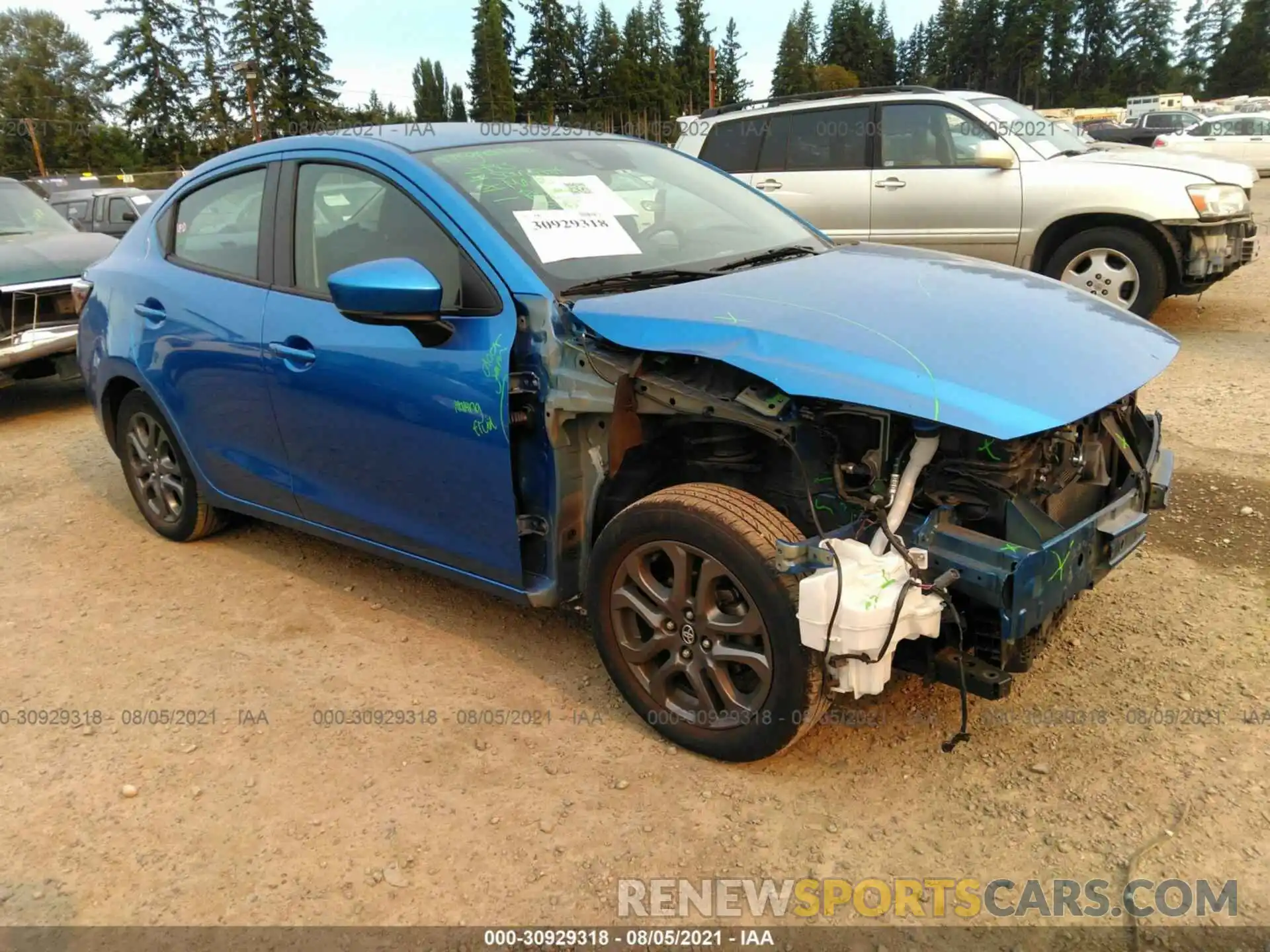 1 Photograph of a damaged car 3MYDLBYV2KY525141 TOYOTA YARIS SEDAN 2019