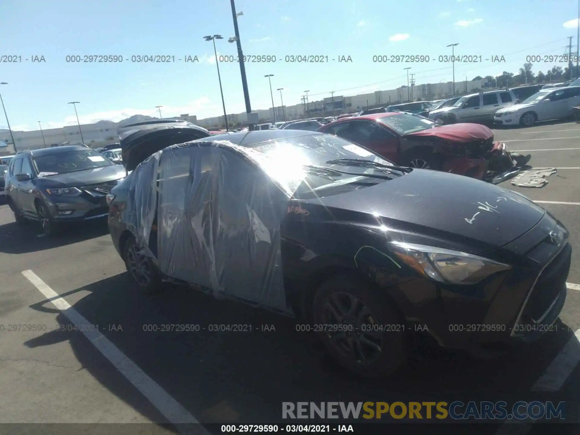 1 Photograph of a damaged car 3MYDLBYV3KY503455 TOYOTA YARIS SEDAN 2019