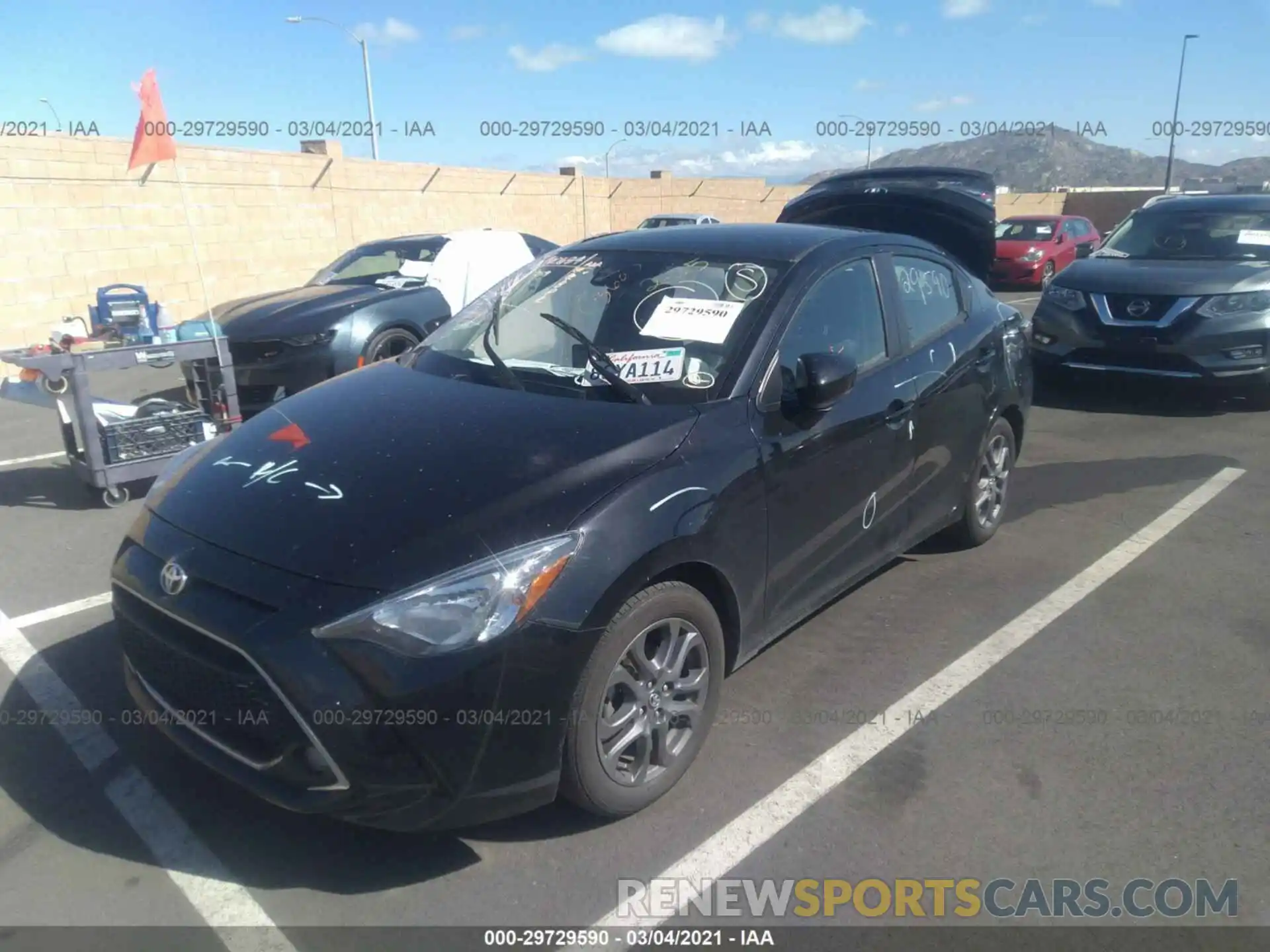 2 Photograph of a damaged car 3MYDLBYV3KY503455 TOYOTA YARIS SEDAN 2019