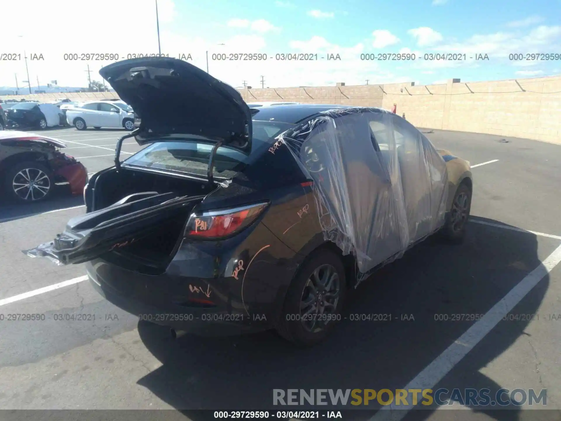 4 Photograph of a damaged car 3MYDLBYV3KY503455 TOYOTA YARIS SEDAN 2019