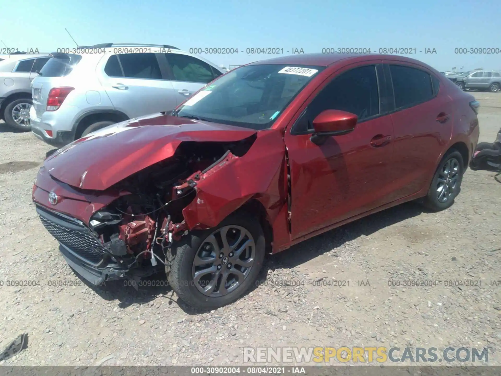 2 Photograph of a damaged car 3MYDLBYV3KY504699 TOYOTA YARIS SEDAN 2019