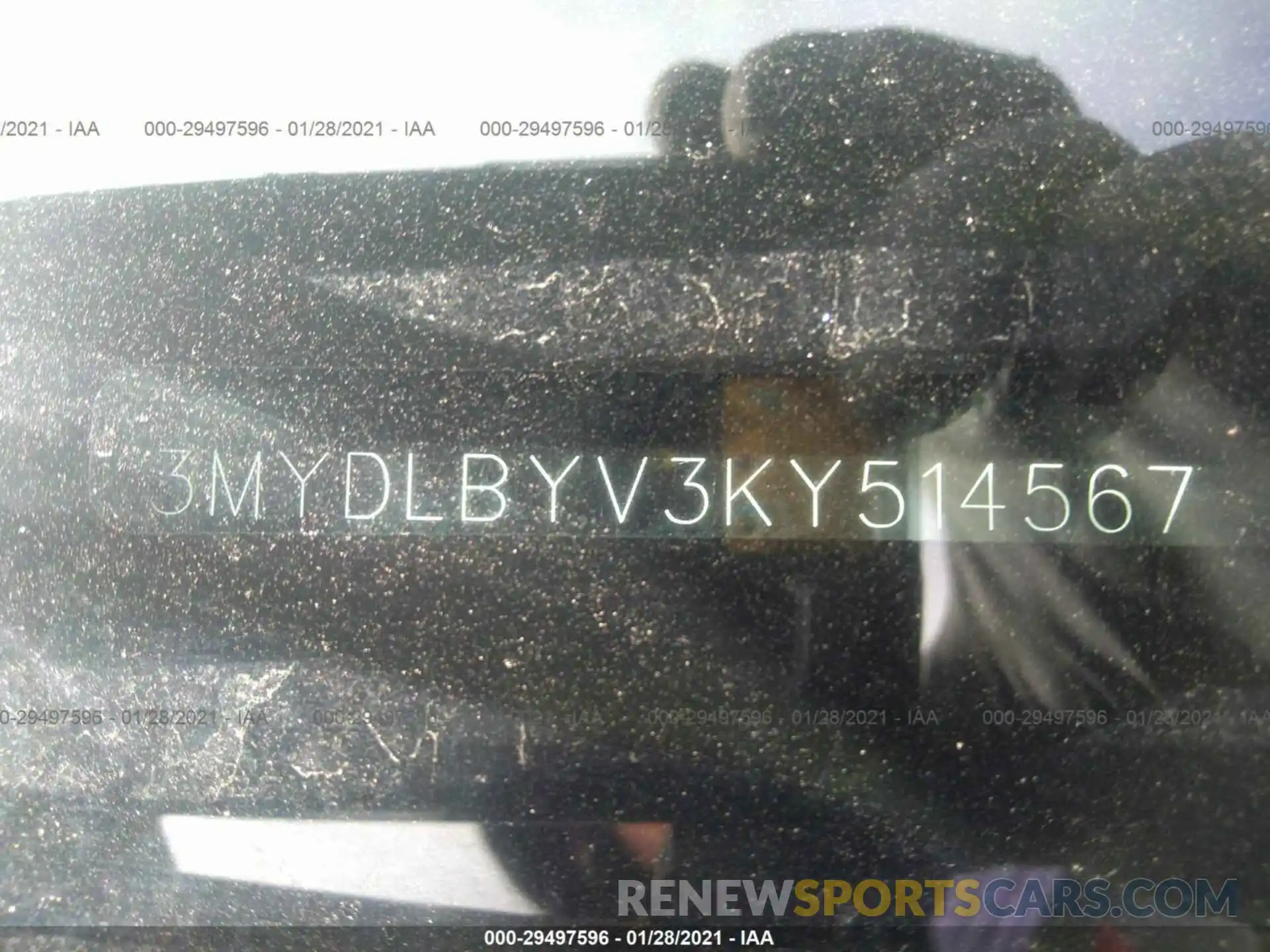 9 Photograph of a damaged car 3MYDLBYV3KY514567 TOYOTA YARIS SEDAN 2019