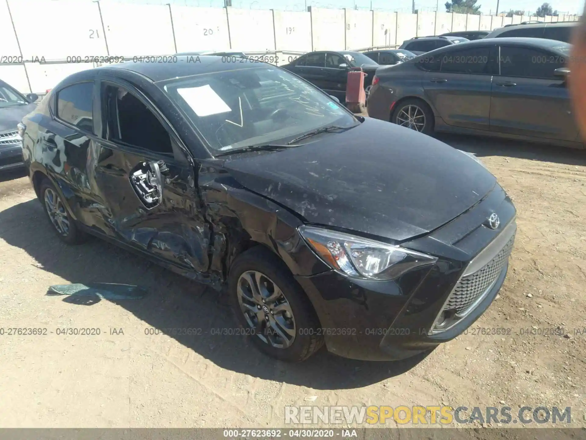 1 Photograph of a damaged car 3MYDLBYV3KY526976 TOYOTA YARIS SEDAN 2019